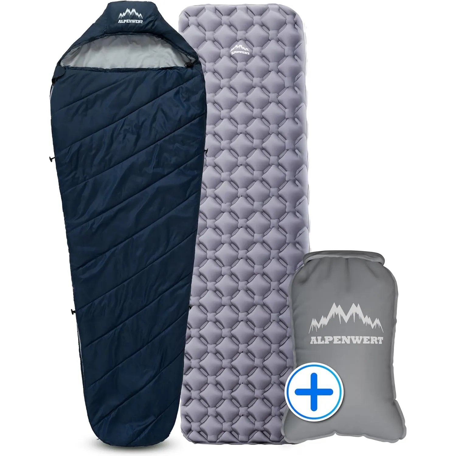 Alpenwert® Isomatte Outdoor [Kleines Packmaß & Ultraleicht] Luftmatratze perfekt für Camping, Wandern, Backpacking UVM.…