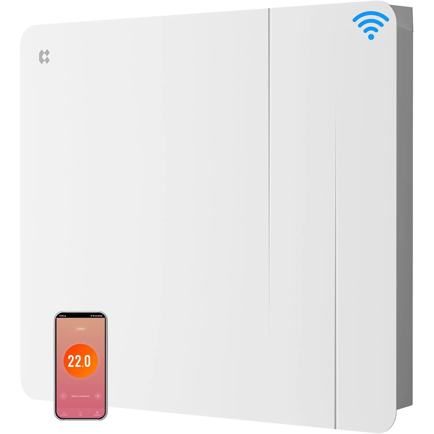CIARRA CBHTD10A-W Elektroheizung Keramik 1000 W WLAN Wandheizung für 15 m²