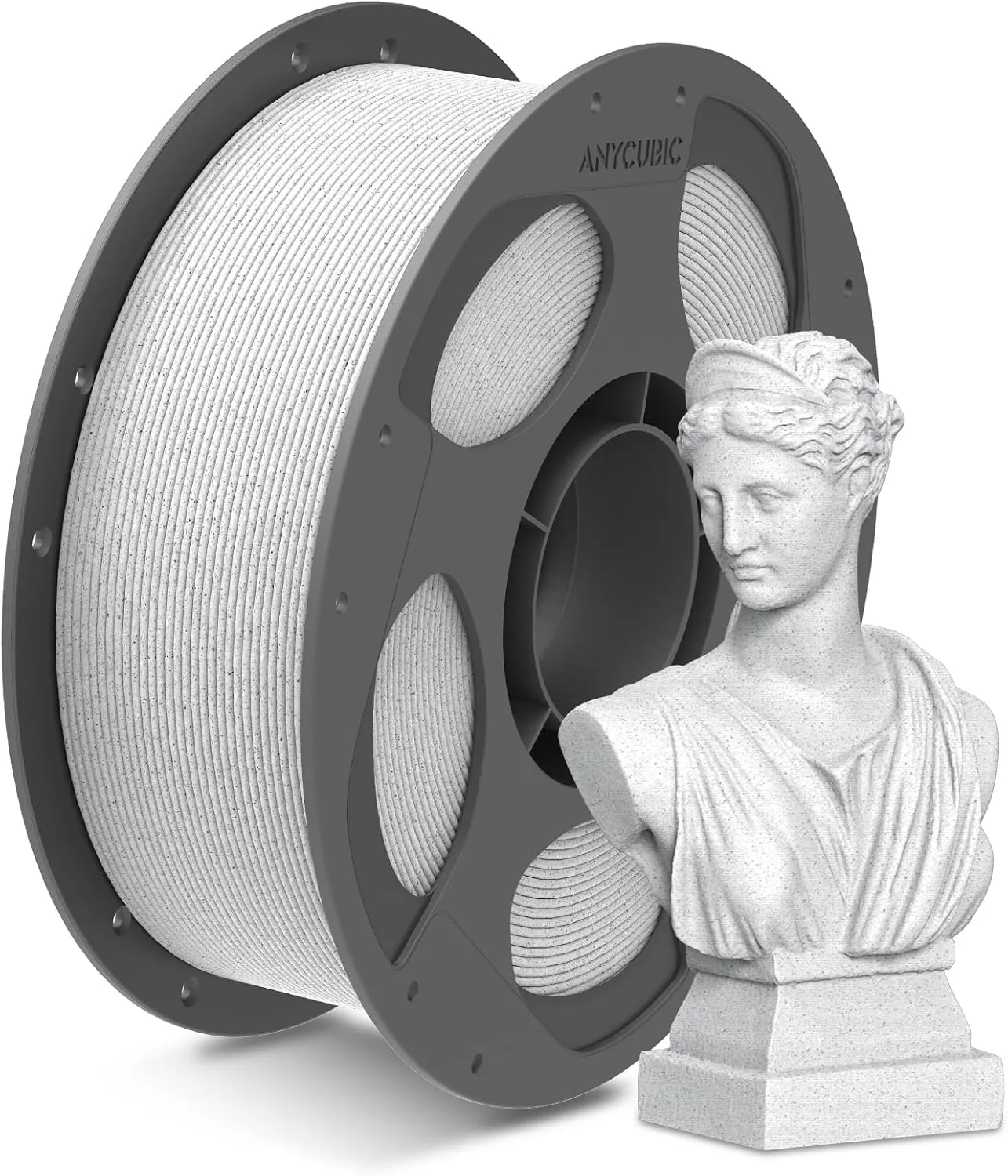 ANYCUBIC PLA Marble Filament 1.75 mm, Minimum Layer Lines, 3D Printer Filament for Most 3D Printers, Intelligent Identi…