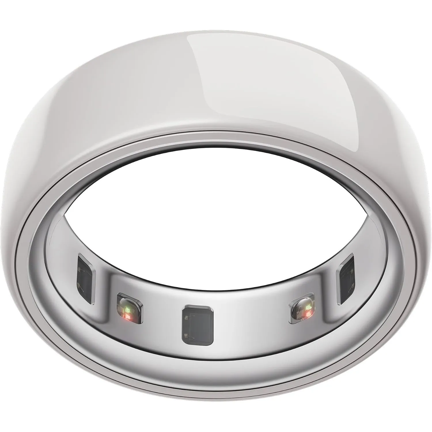 Oura Ring 4 Ceramic – Cloud – Größe 8 – Smart Ring – Bestimme Deine Größe vor dem Kauf