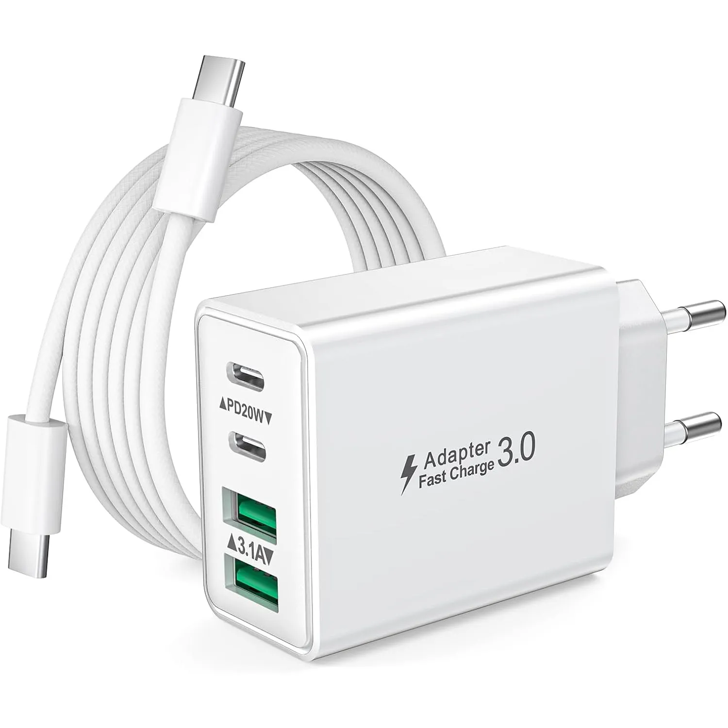 USB C Ladegerät, iPhone Netzteil, Stecker USBC Fast Charger Schnellladenetzteil, Schnellladegerät Ladestecker Power Ada…