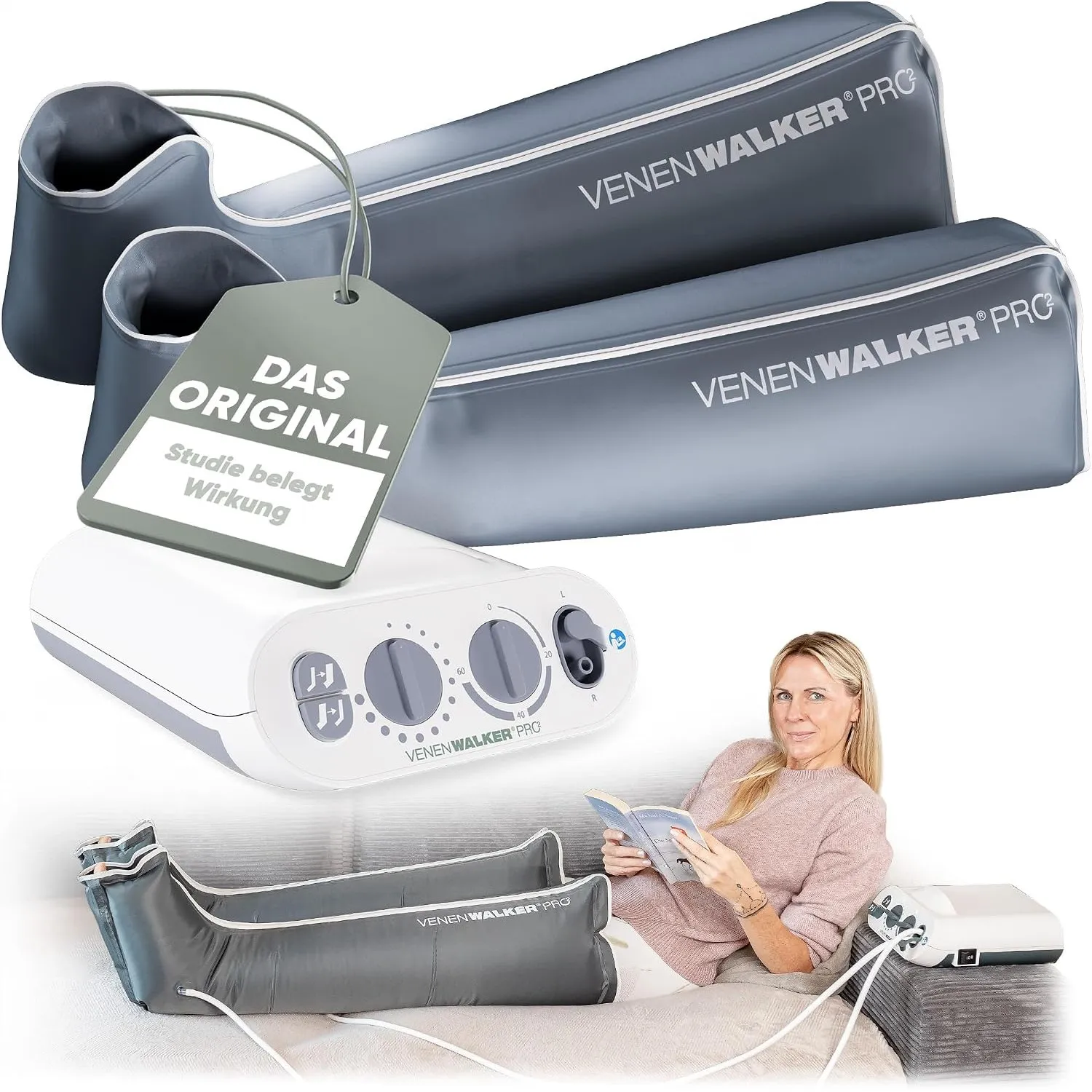 PRO2 Lymphdrainage Gerät Beine, Beinmassagegerät, Größe L