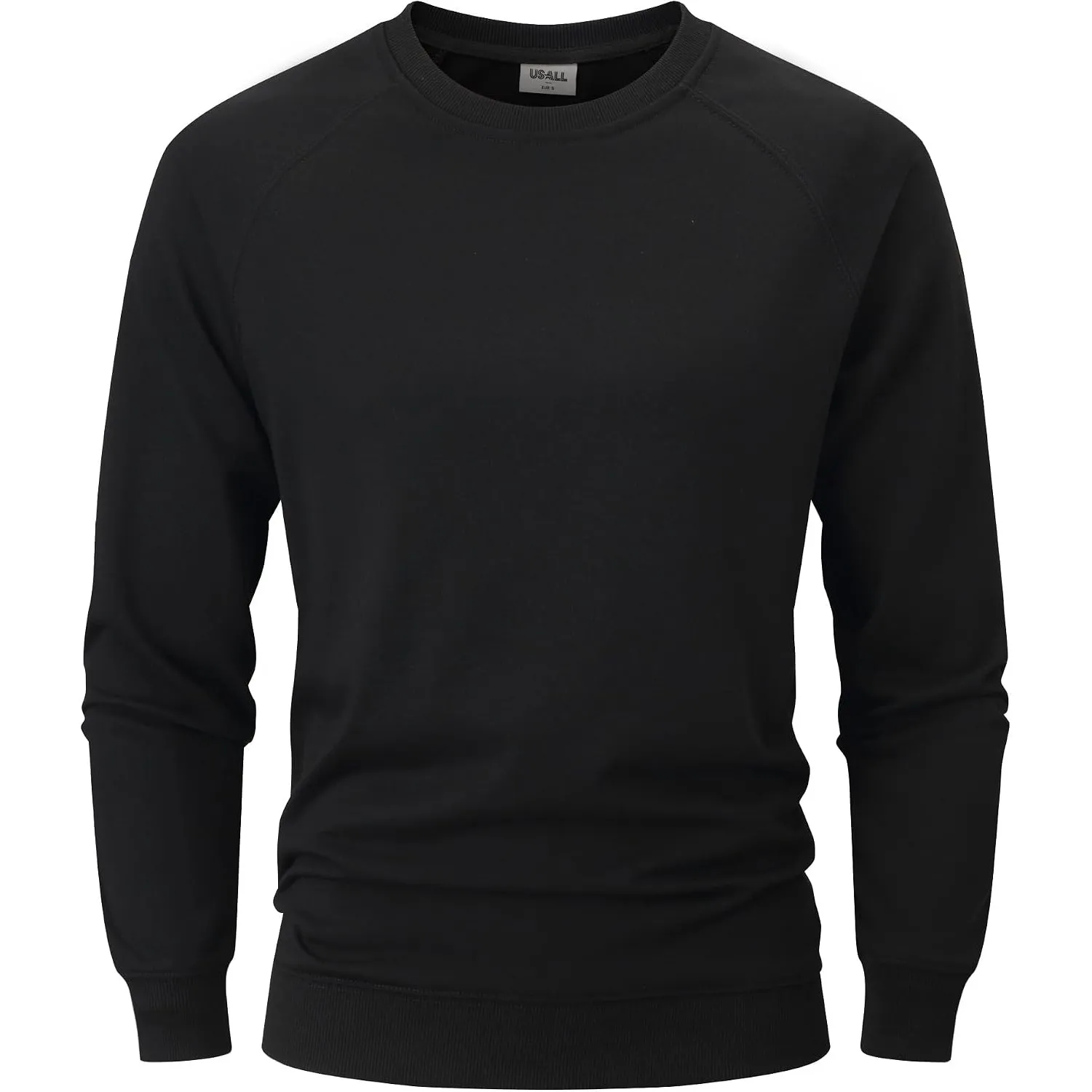 USALL Sweatshirts für Herren Baumwolle Rundhals Hoodie Pullovers Männer Kapuzenpullover Langarm Casual Sweatshirt