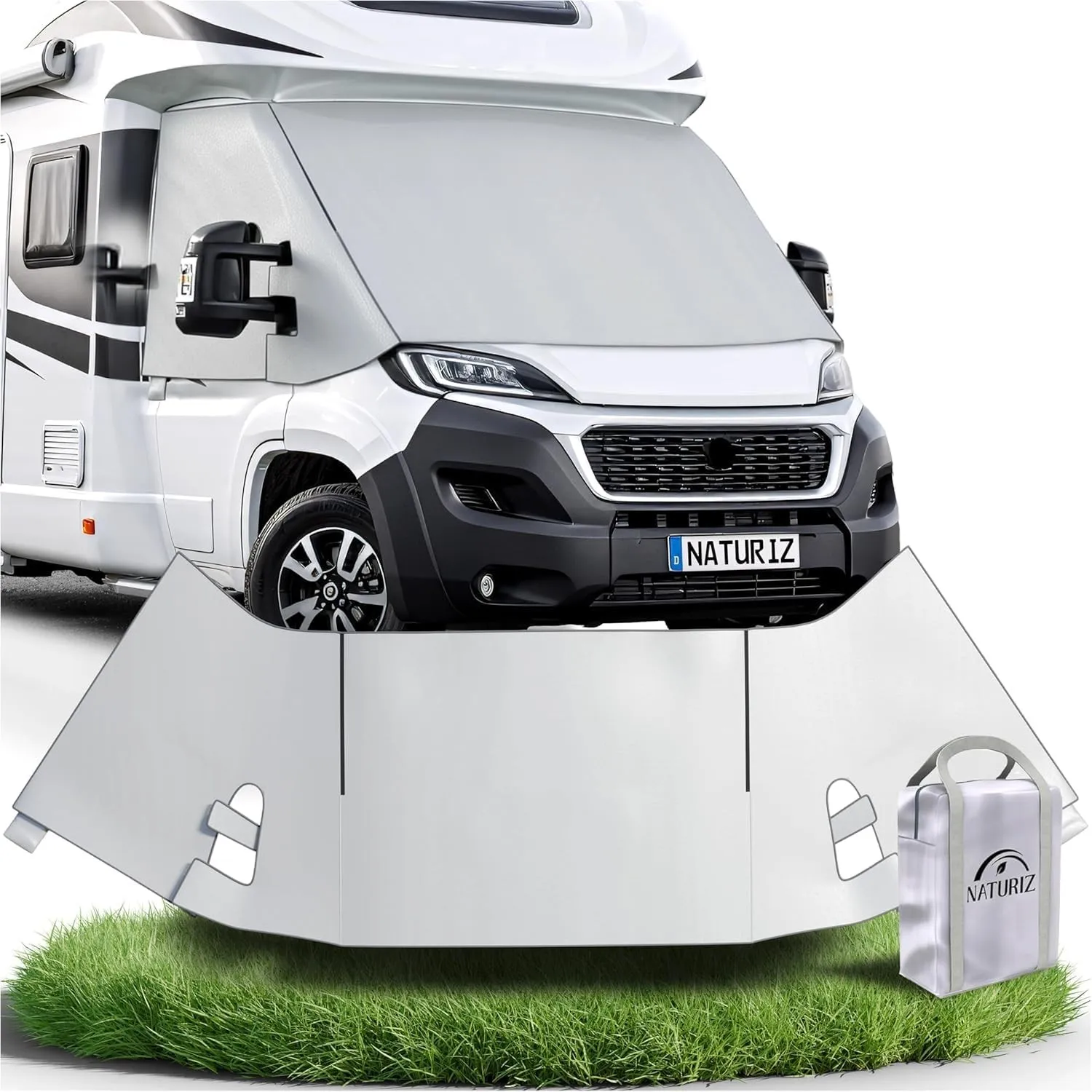 NATURIZ® FIAT Ducato Frontscheibenabdeckung – hochwertige, wetterfeste Thermomatte außen mit effektivem Sonnenschutz fü…