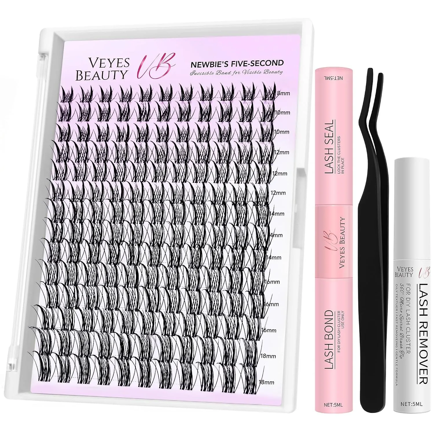 VEYESBEAUTY Wimpern Extensions Set Cluster Lash Extension Sylph 8-18mm