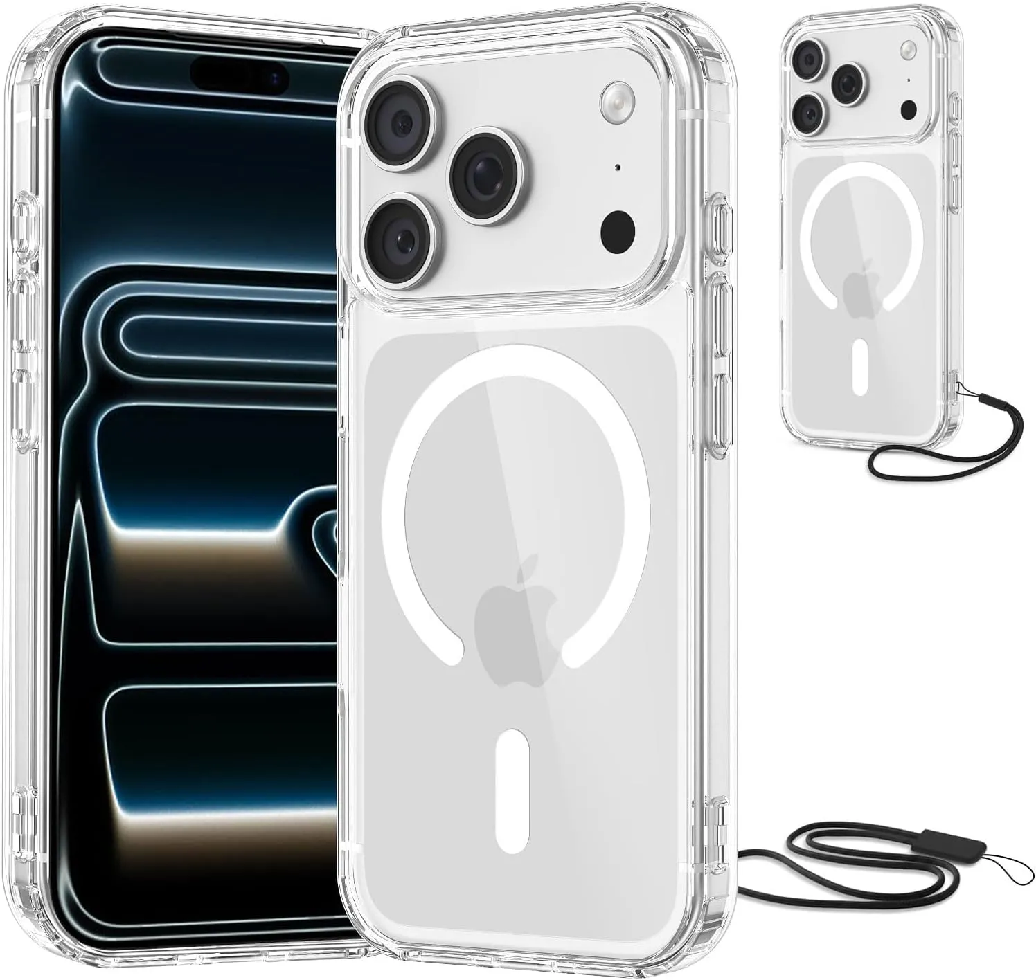 NEW'C Magnetisch Hülle für iPhone 17 Pro (6,3 Zoll) kompatibel mit MagSafe Ultimate, stoßfest-starker Magnetismus und m…