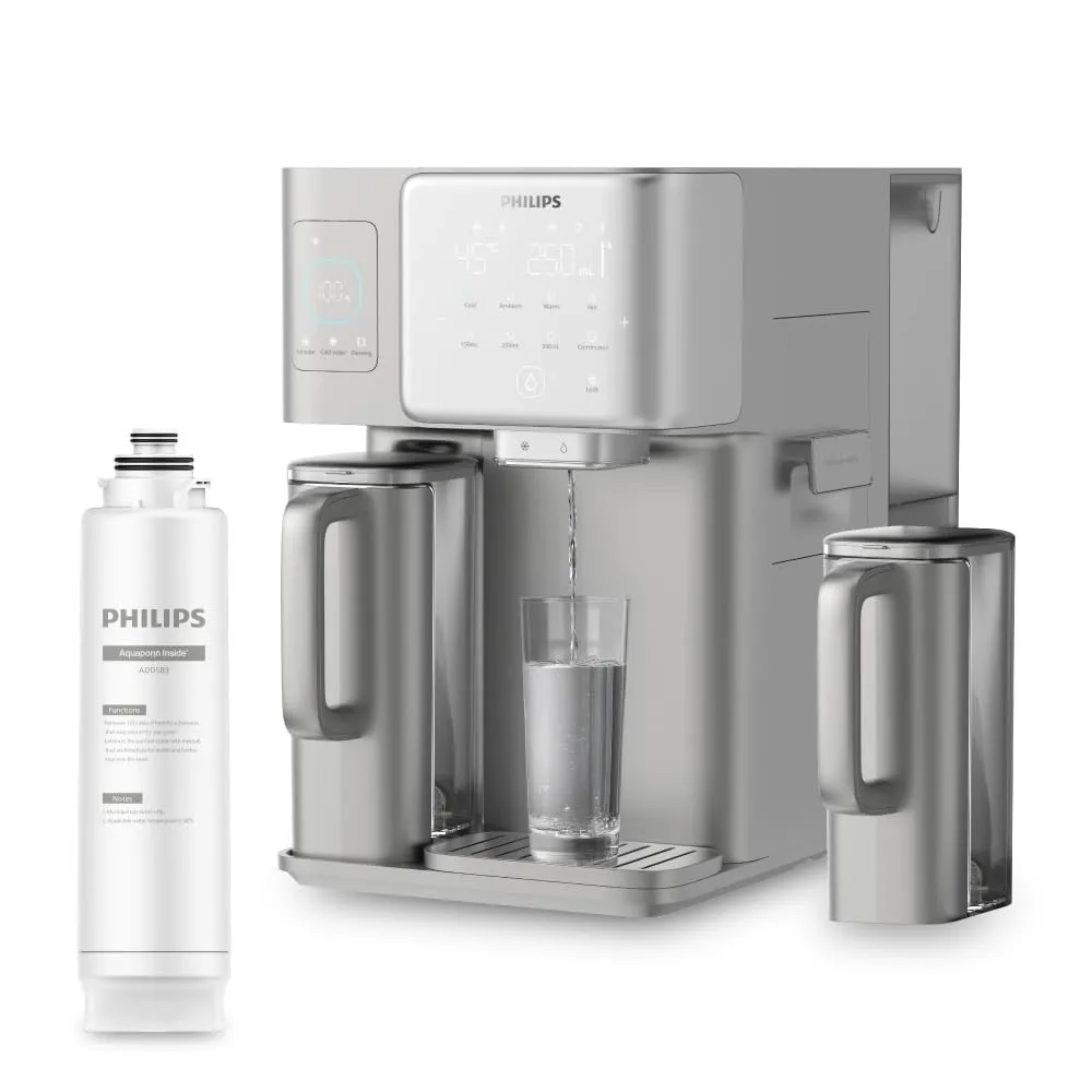 Philips Water 9000 Umkehrosmose-Wasserspender: heißes & gekühltes Wasser in Sekunden, Eiswürfelfunktion, 6-in-1-RO-Filt…