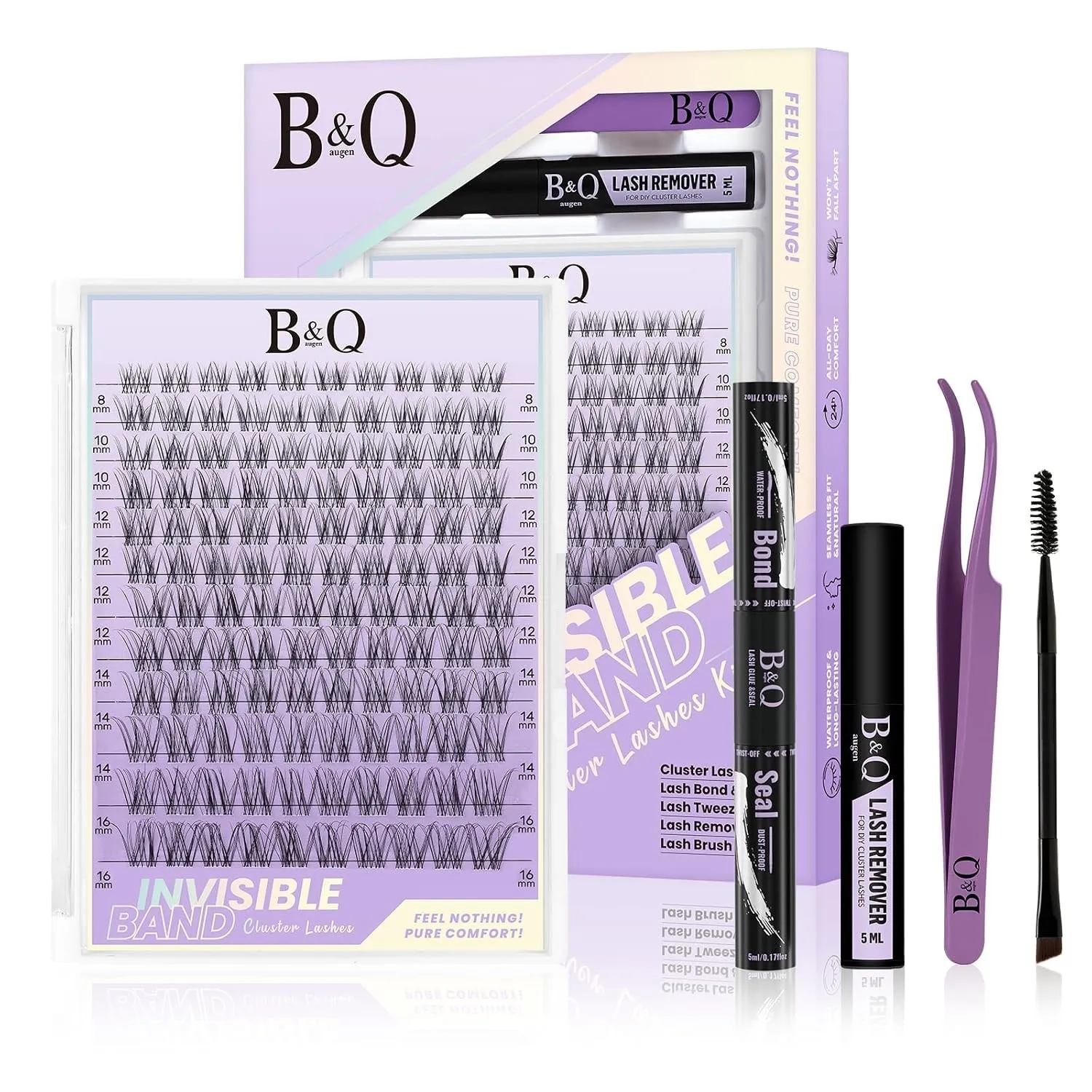 B&Q Lash Extension Set 120PCS Flora Lash Clusters 8-16 mm MIX