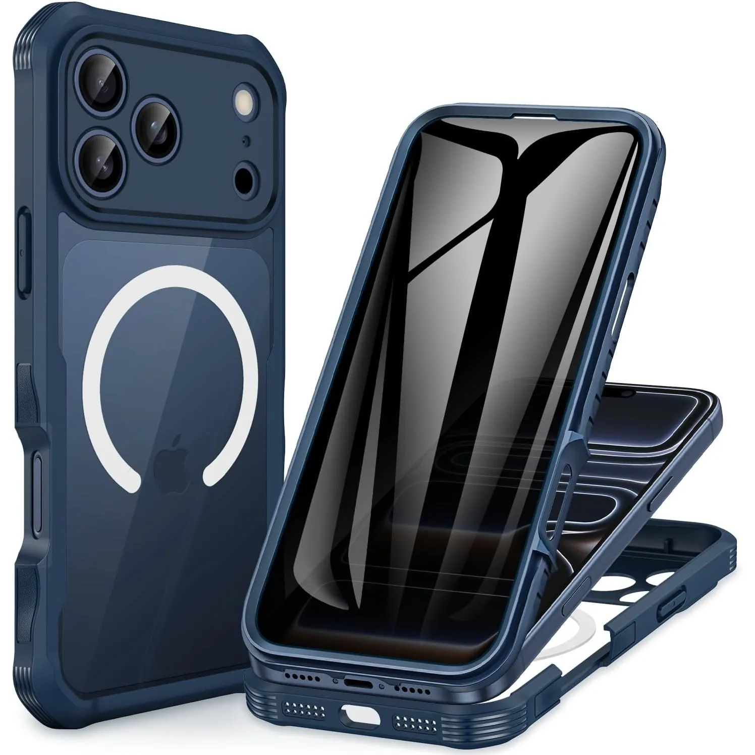 CENHUFO Sichtschutz Hülle für iPhone 17 Pro, Kompatibel mit MagSafe Eingebautem 9H Panzerglas Privacy Displayschutz und…