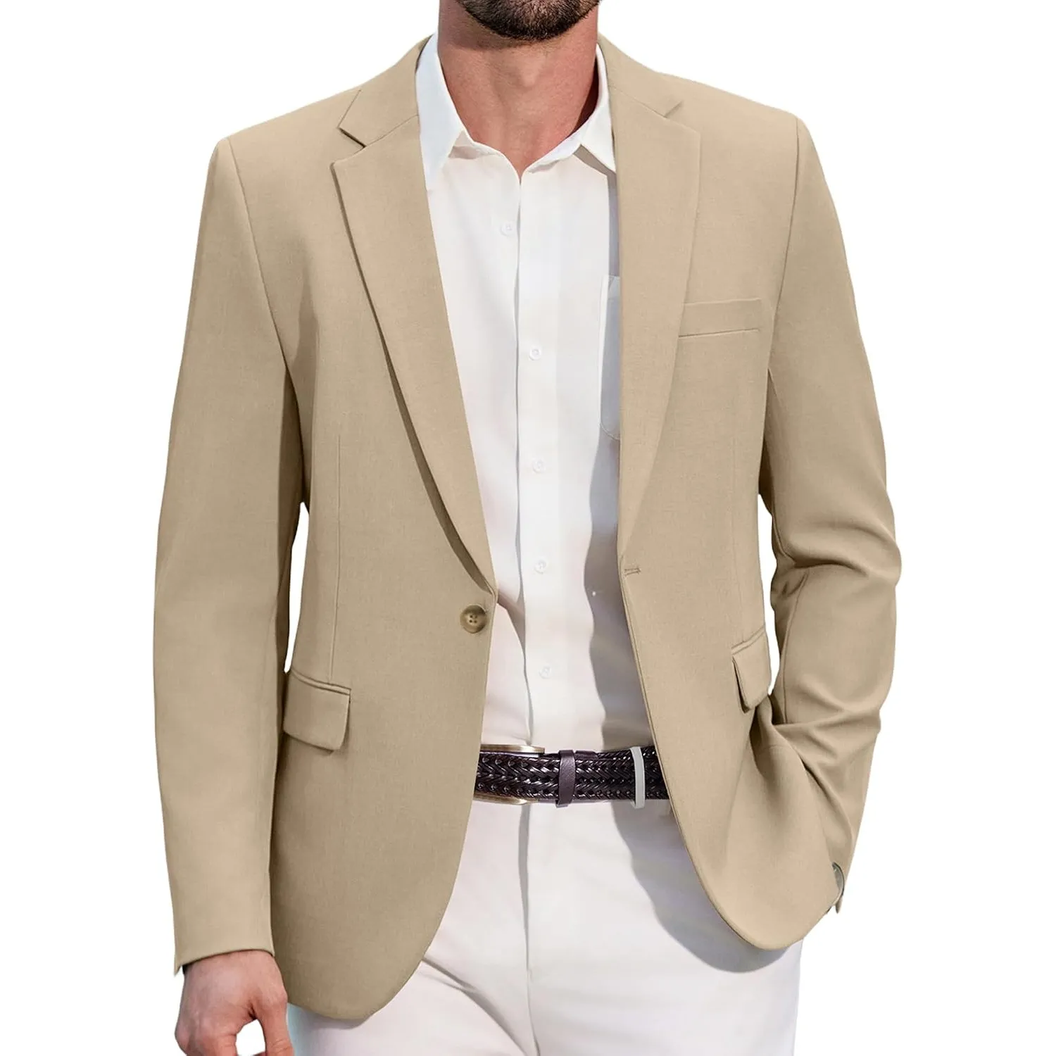 COOFANDY Sakko Herren Sportlich Freizeit Blazer Jackett 1 Knopf Sportsakko Anzugjacke für Männer Business Casual