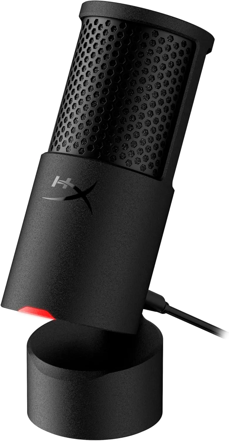 HyperX SoloCast 2 USB-Mikrofon – Gaming & Streaming Mikrofon mit Tap-to-Mute, 96 kHz/24-Bit Aufnahme, integriertem Popf…