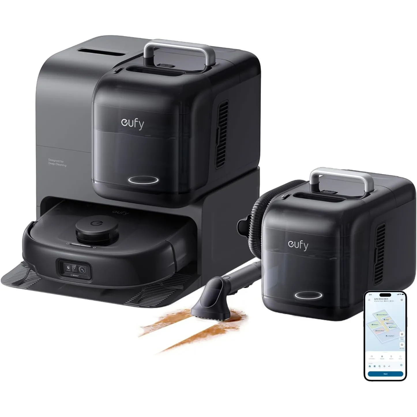 eufy Anker Saug- und Wischroboter HydroJet E28, für Hartböden