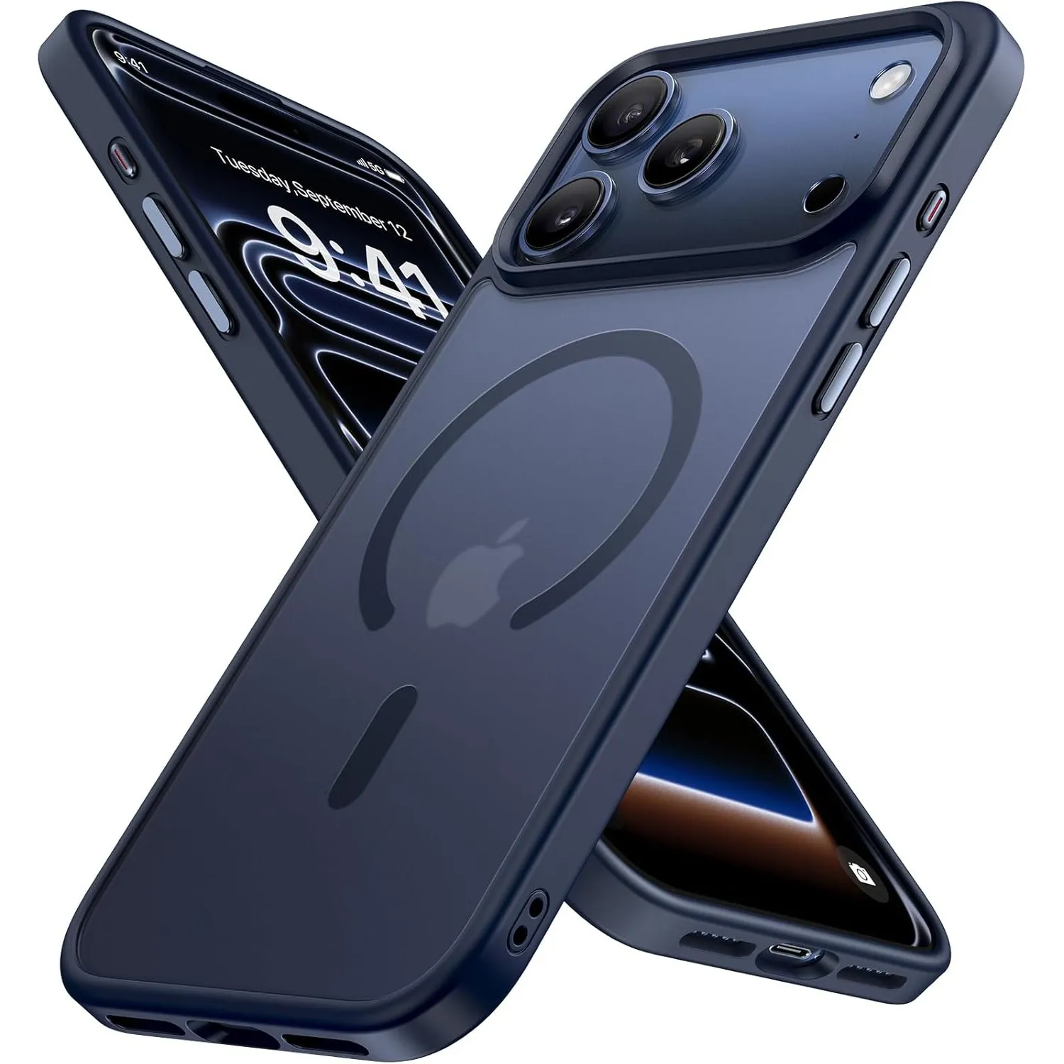 Miracase für iPhone 17 Pro Hülle mit Magsafe TOP MIL, Blau