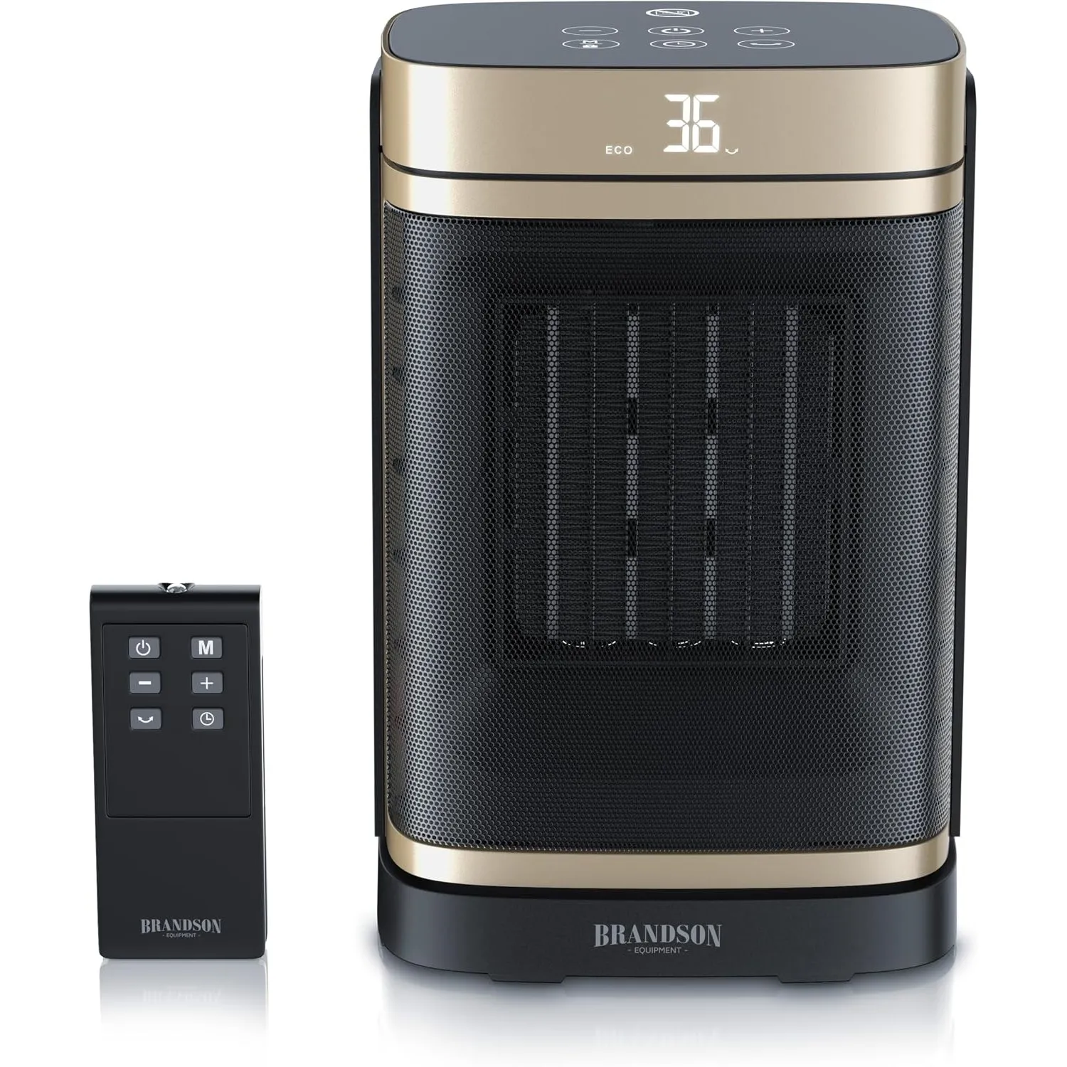 Brandson - Heizlüfter energiesparend leise - Oszillation - mit Fernbedienung - Preisträger - ECO Modus - 2 Stufen - Kin…