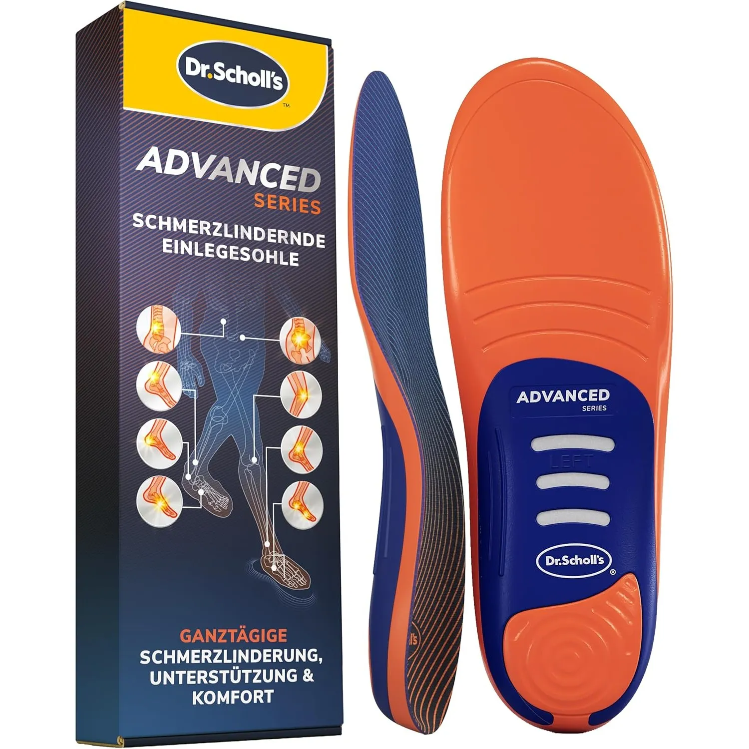 Dr. Scholl’s Advanced Schmerzfrei-Einlagen Herren Damen, robuste orthopädische Einlagen für Arbeits­schuhe & Stiefel, P…