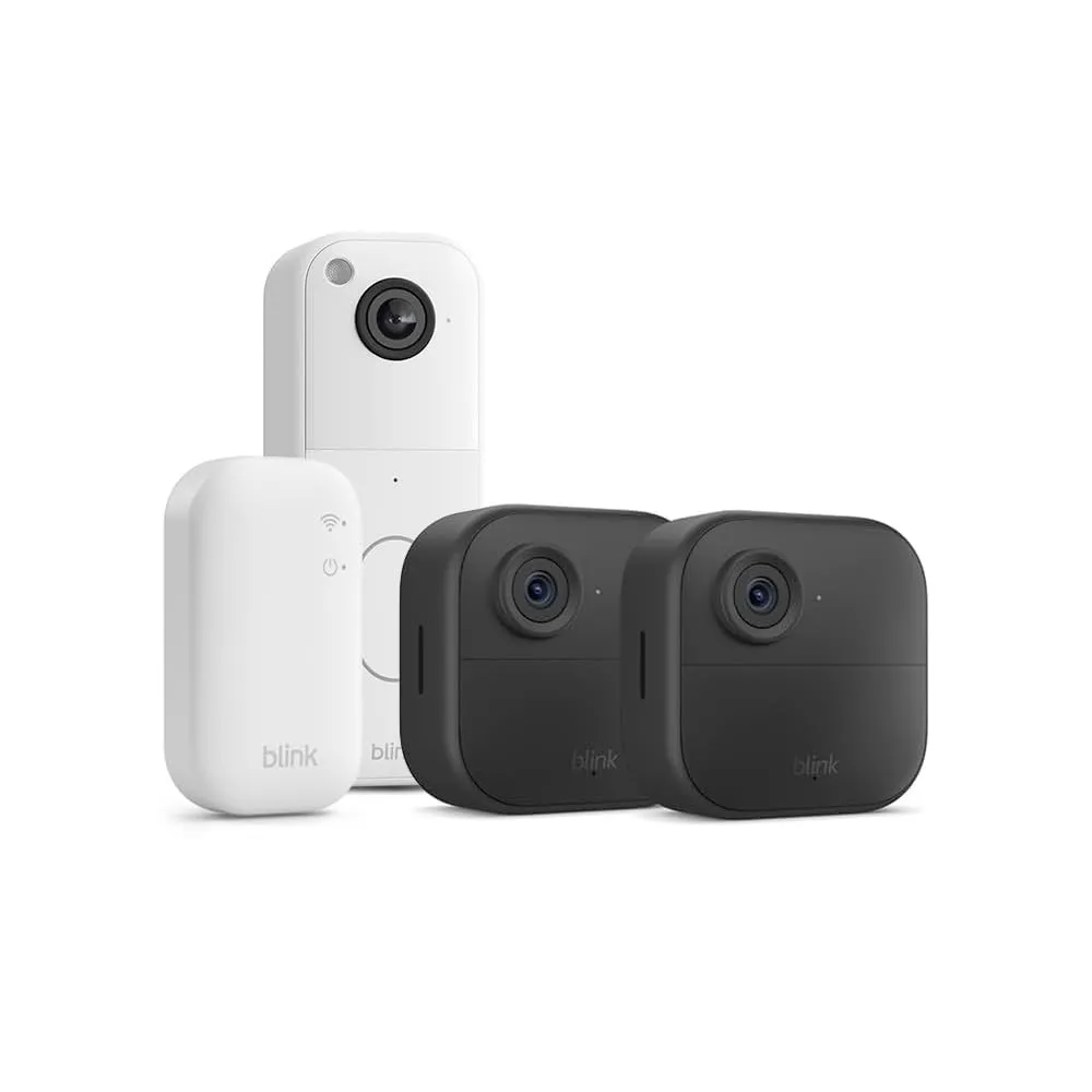 Blink Außenkamera 4 mit Blink Videotürklingel, inkl. Sync-Basismodul