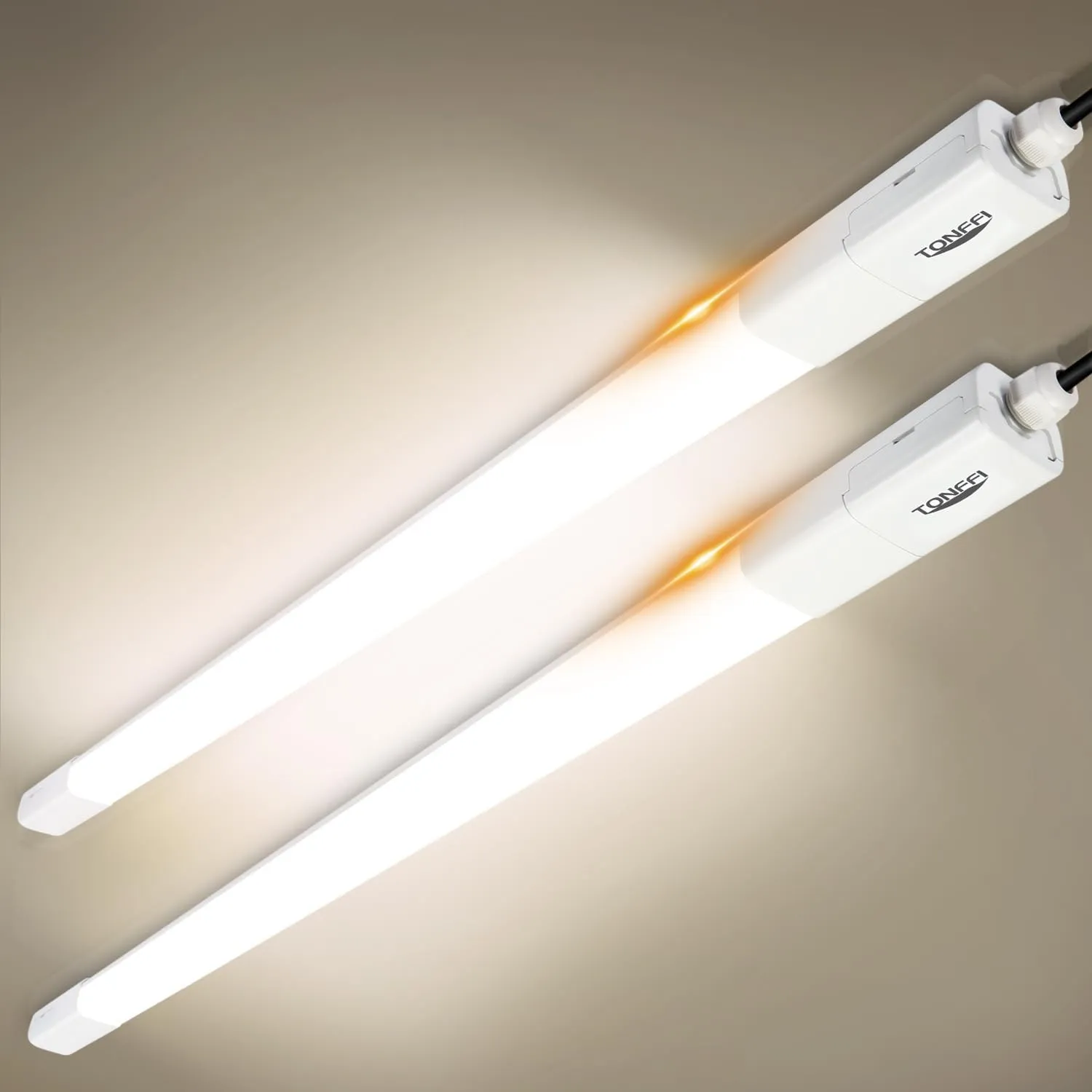 TONFFI 2 Stück LED Feuchtraumleuchte 150CM, 60W 7000LM LED Deckenleuchte Röhre, 4000K Neutralweiß Verknüpfbar Wannenleu…