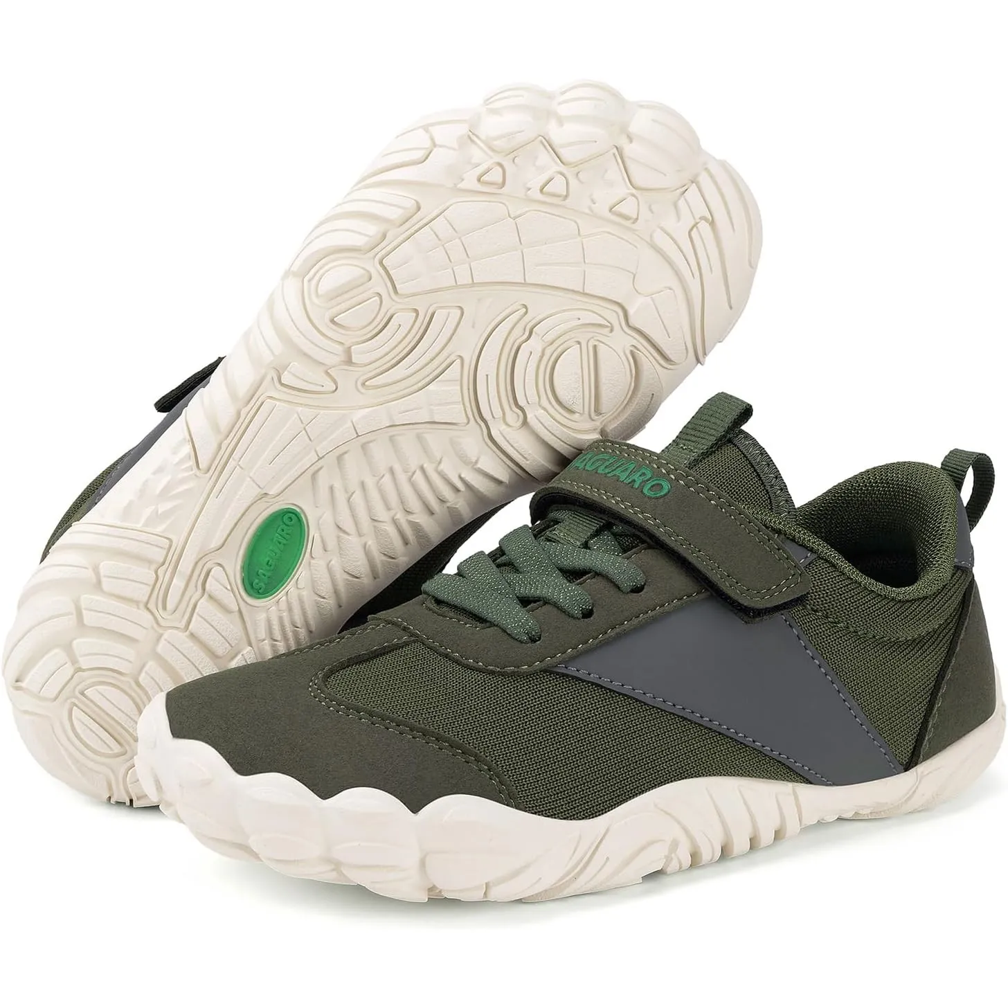 SAGUARO Barfußschuhe Kinder Weich Atmungsaktiv Barfuß Sneaker mit Breite Zehenbox, Gr. 25-36