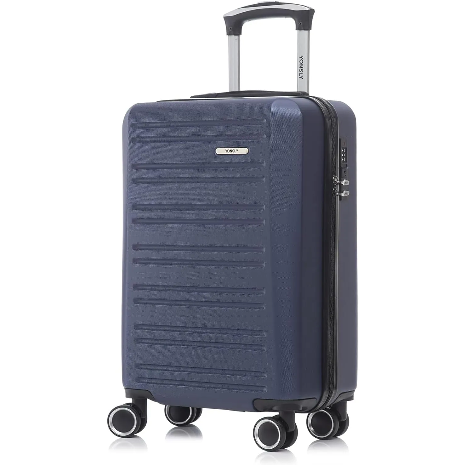 Koffer Suitcase, Trolley Reisekoffer, Rollkoffer Handgepäck Kabinenkoffer mit 4 Rollen 360°, Hartschalenreisekoffer, Za…