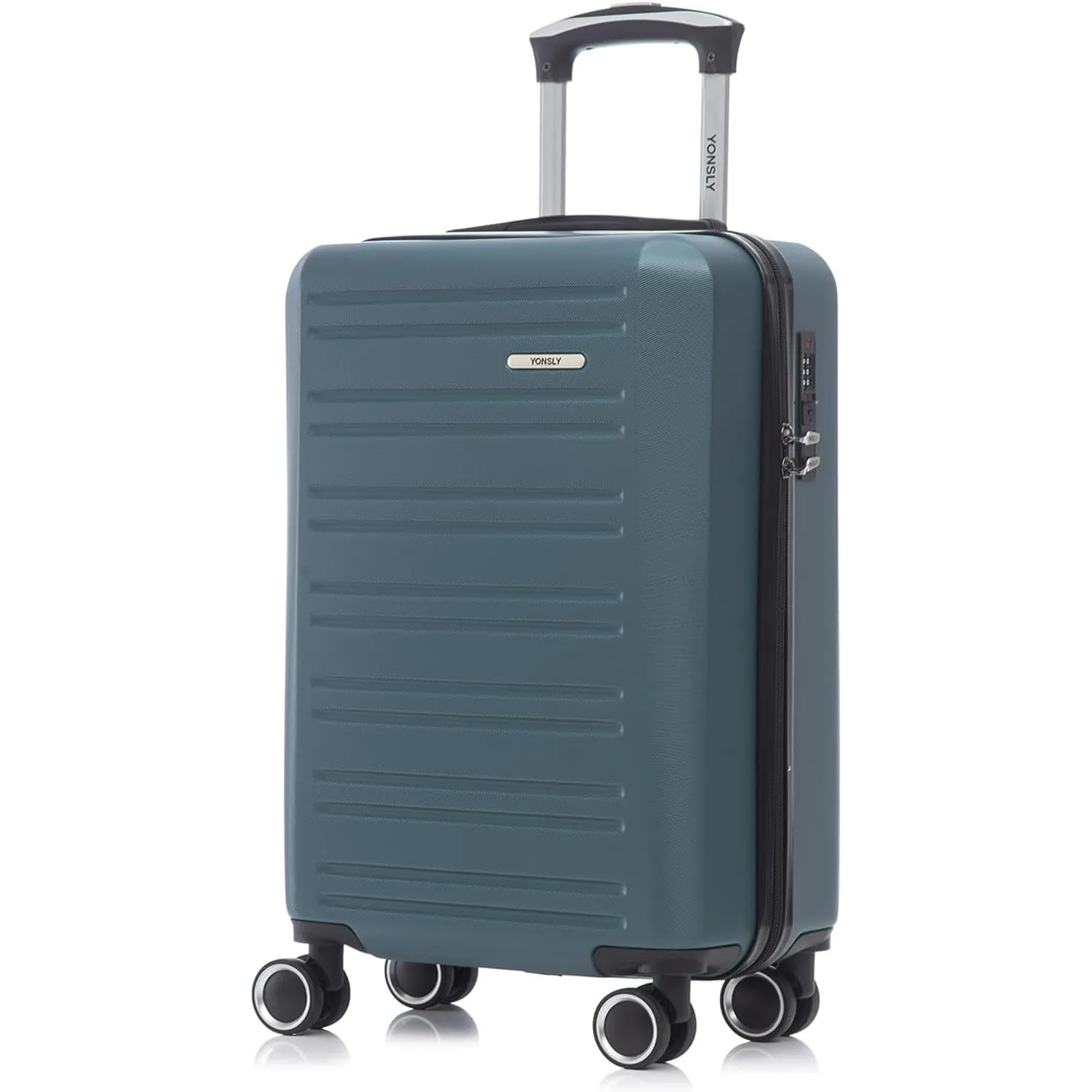 Koffer Suitcase, Trolley Reisekoffer, Rollkoffer Handgepäck Kabinenkoffer mit 4 Rollen 360°, Hartschalenreisekoffer, Za…