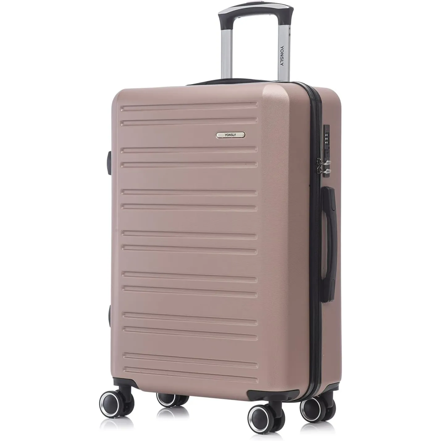 Koffer Suitcase, Trolley Reisekoffer, Rollkoffer Handgepäck mit 4 Rollen 360°, Hartschalenreisekoffer, Zahlenschloss, W…