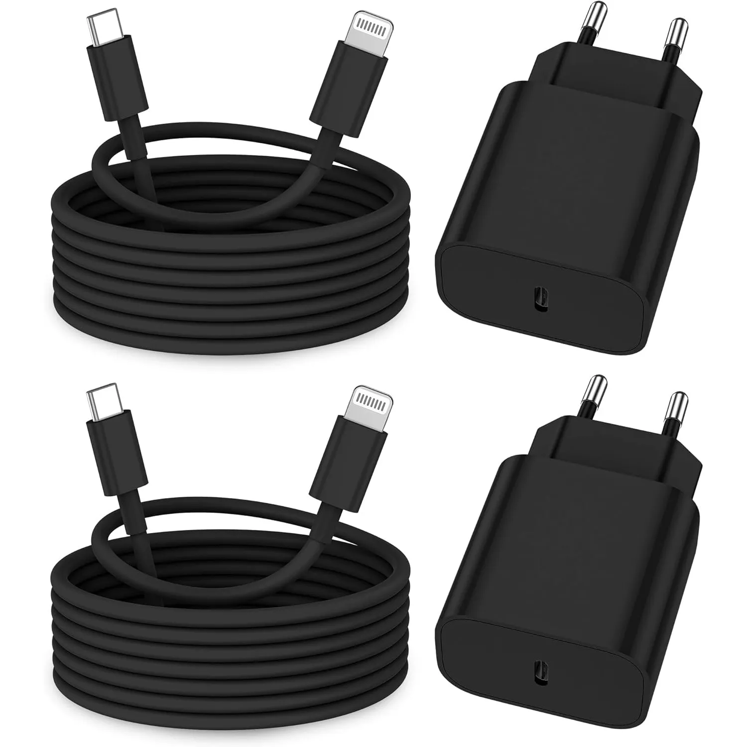 iPhone Ladekabel, [MFi-Zertifiziert] 2er Pack iPhone Ladegerät Apple Ladekabel 2M, USBC Schnellladegerät mit USB C auf …