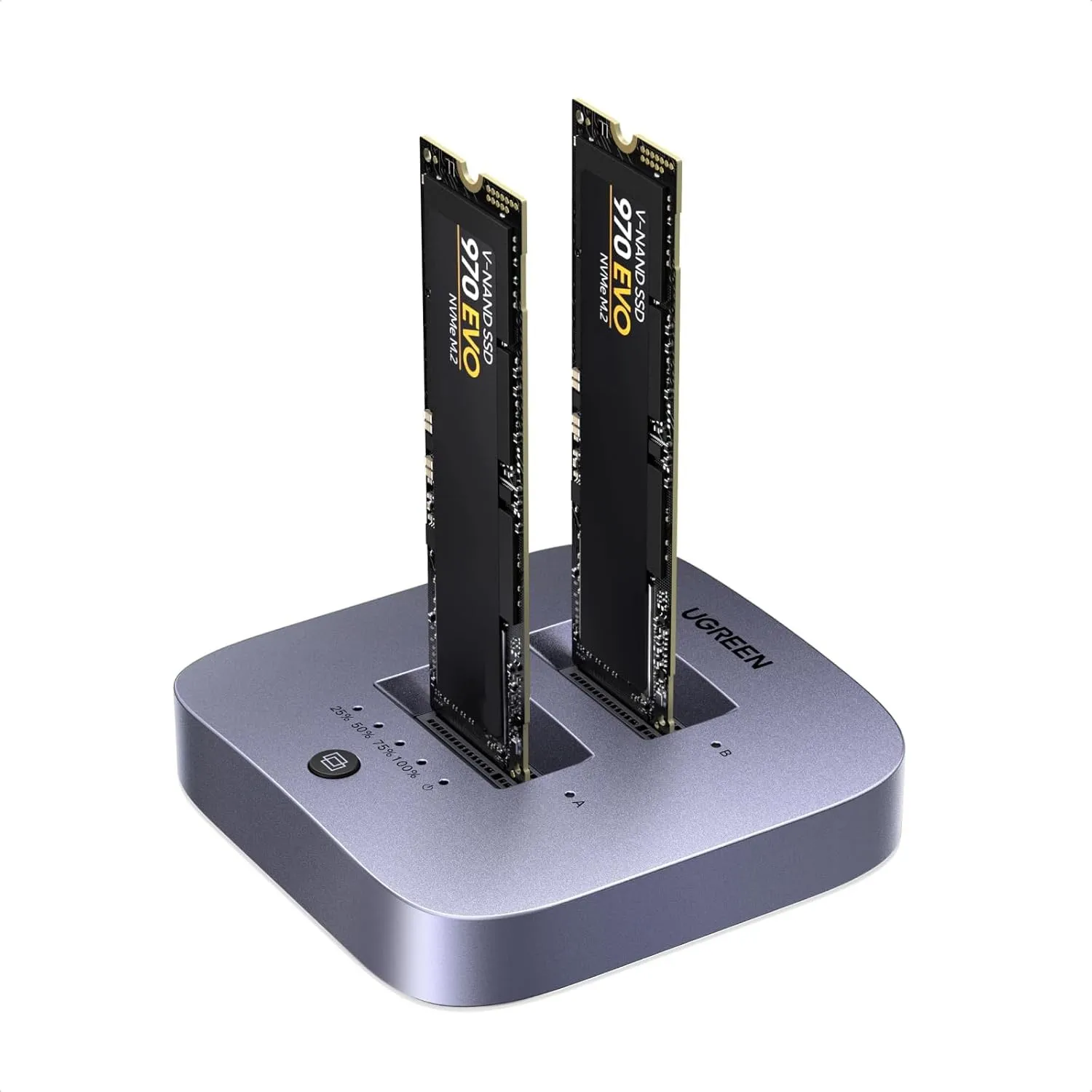 UGREEN 20Gbps Festplatten Dockingstation,NVMe Dual Bay und Offline-Klonen