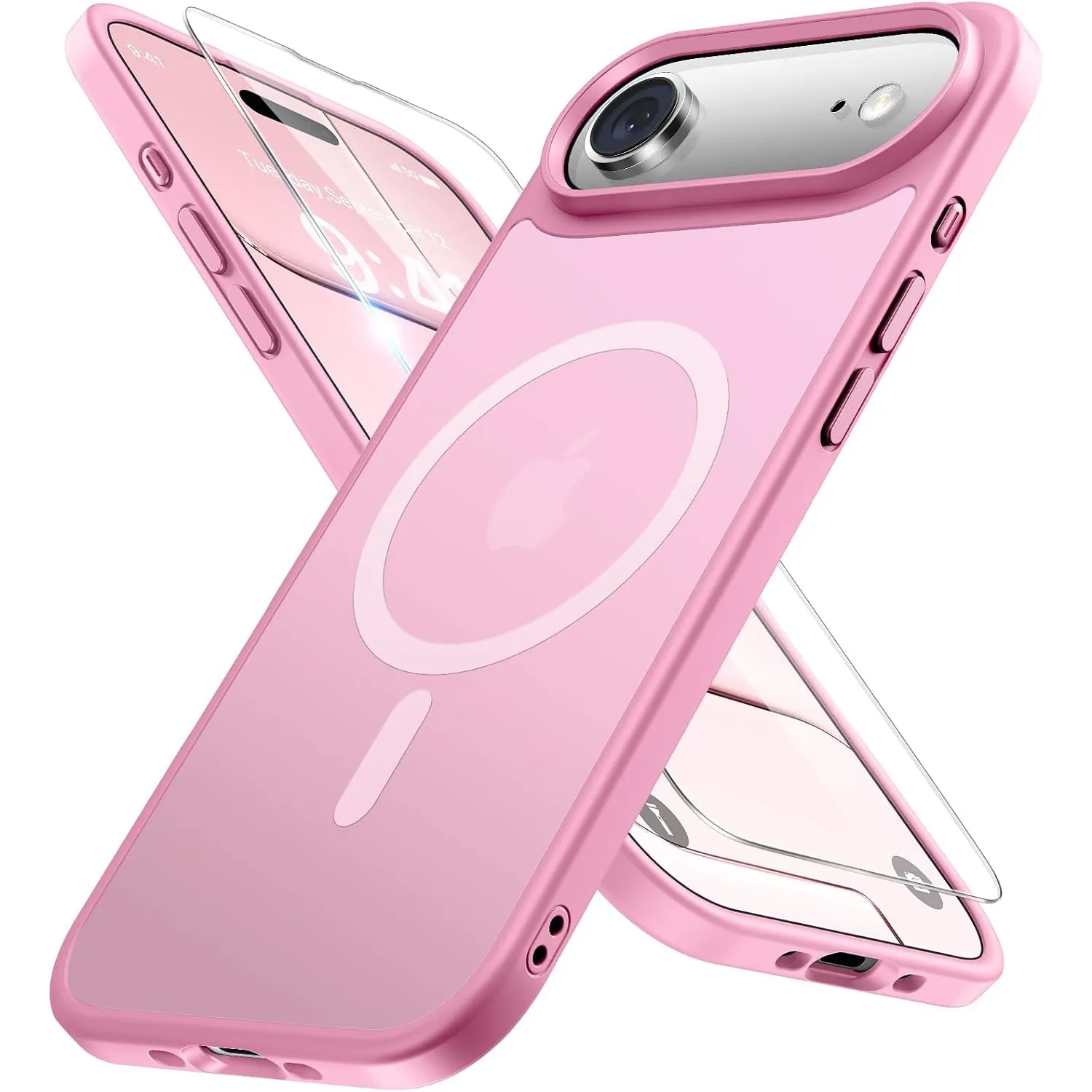 Miracase für iPhone Air Hülle für Magsafe[mit Panzerglas] [TOP Militärschutz & Magnetkraft] Stoßfest Kratzfest mit Samt…