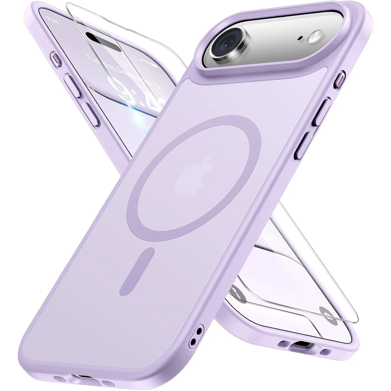 Miracase für iPhone Air Hülle für Magsafe[mit Panzerglas] [TOP Militärschutz & Magnetkraft] Stoßfest Kratzfest mit Samt…