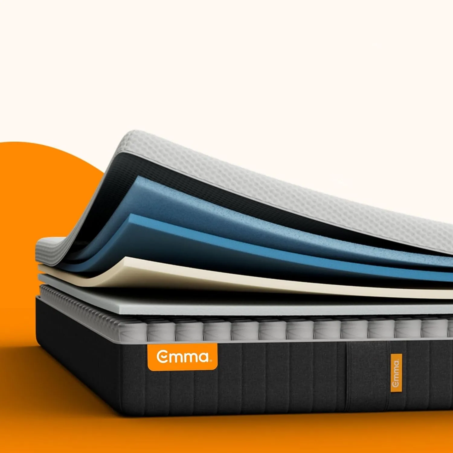 Emma Original Pro Matratze 160x200 cm – 27 cm Hybridmatratze mit 7-Zonen-Taschenfederkern, ThermoSync® Kühltechnologie …