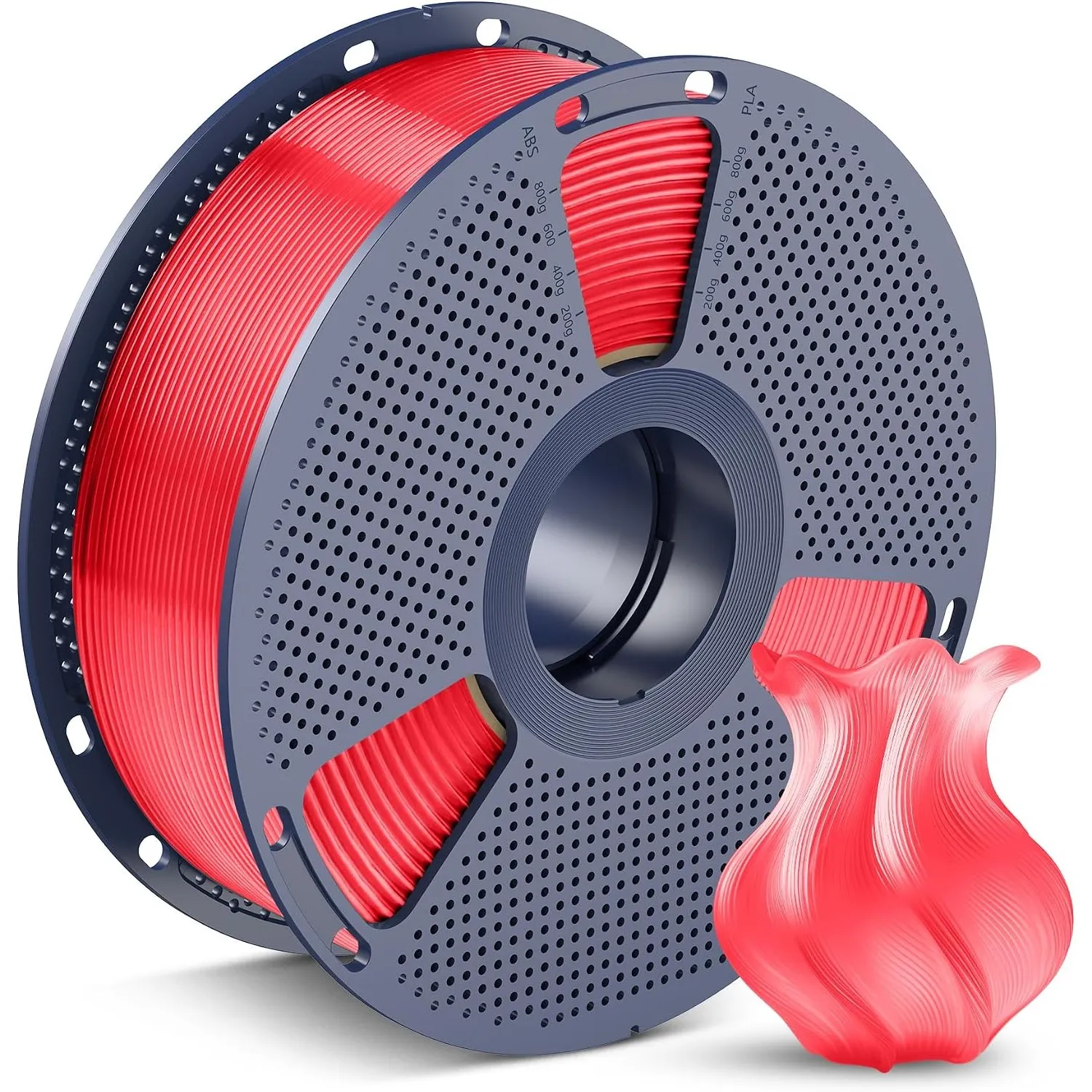 SUNLU PETG Filament 1.75 mm Transparent Rot, 3D Drucker Filament PETG 1KG