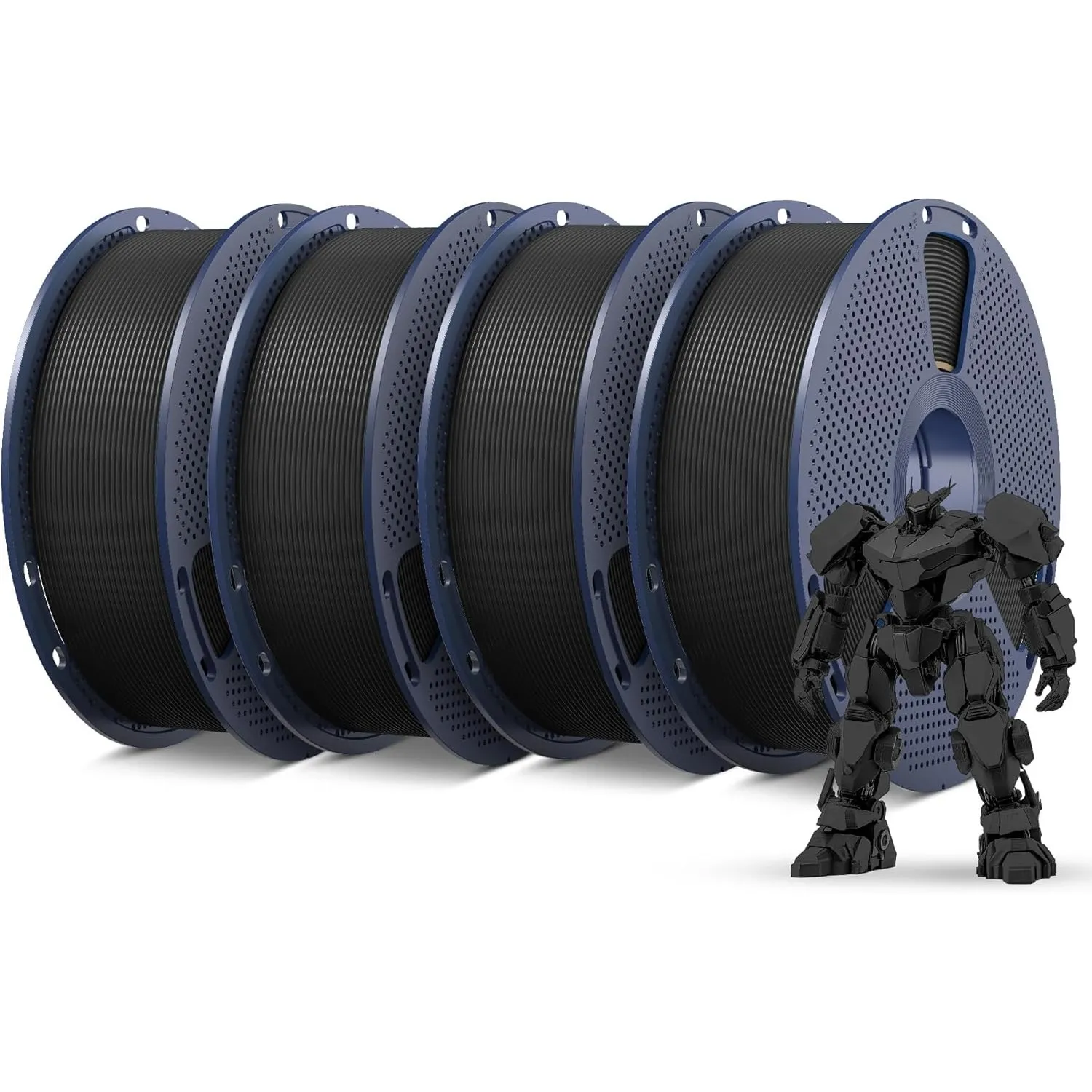 SUNLU 4KG PETG Schwarz Filament 1.75mm, 3D Drucker Filament Schwarz PETG