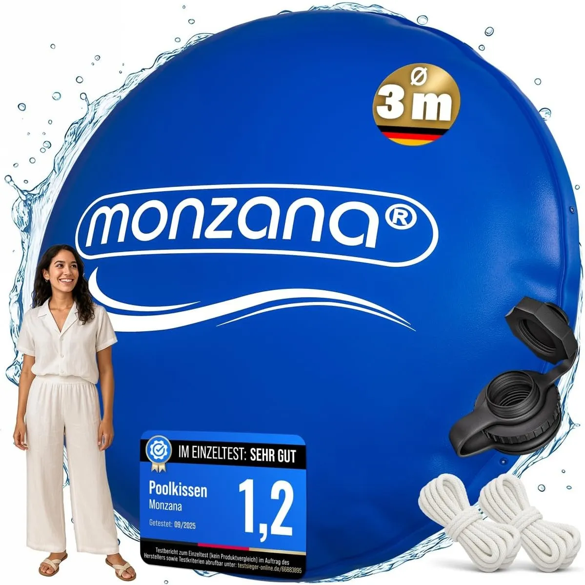 Monzana Poolkissen Winter XXL Chlorbeständig 3m Rund