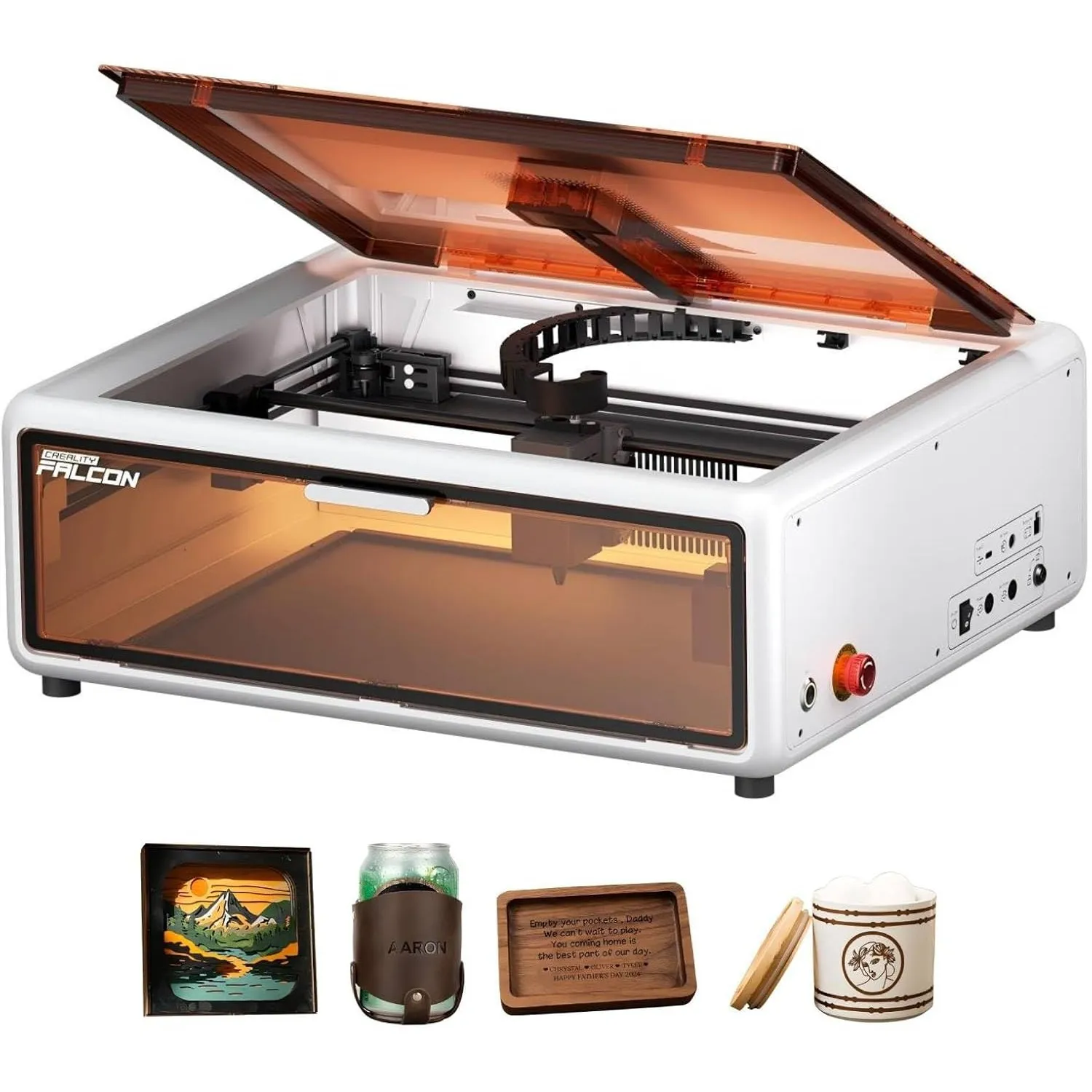 Creality Falcon A1 10W Lasergravierer, 80W Starke Leistung, Vollständig Geschlossen, 600 mm/s, Automatische HD-Kamerapo…