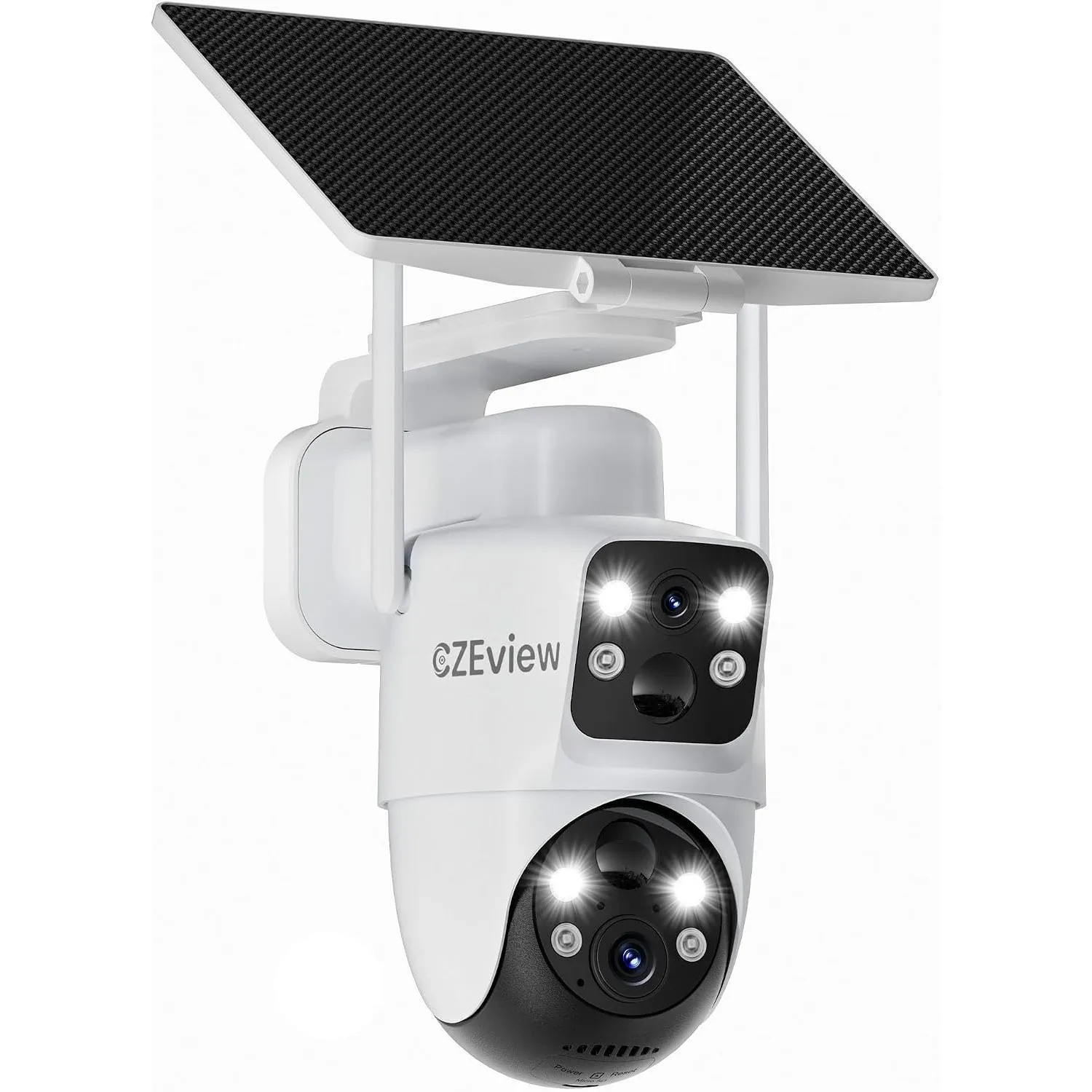 CZEview 4MP Dual Objektiv Überwachungskamera Aussen Solar, 2.4GHz WLAN
