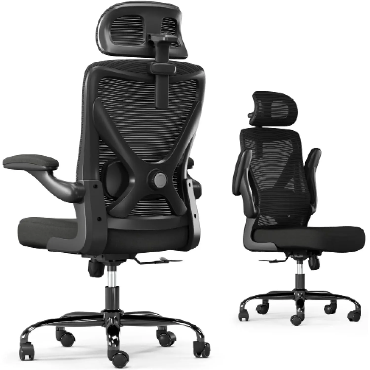 TRALT Bürostuhl - Ergonomischer Bürostuhl mit Verstellbare Lordosenstütze Kopfstütze Office Desk Chair - Gaming Stuhl i…