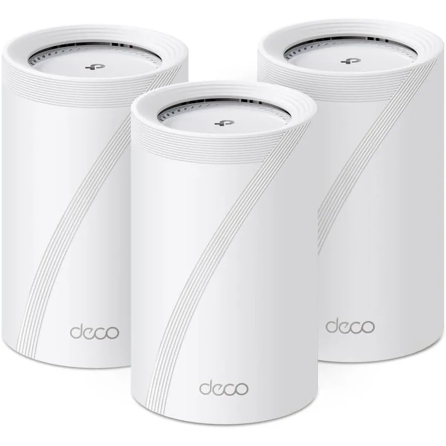TP-Link Deco BE68 Wi-Fi 7 Mesh WLAN Set(3er Pack) BE14000 Tri-Band, 8 Streams, MLO, 1×10G Ports + 1×2,5G Port + 1×Gigab…