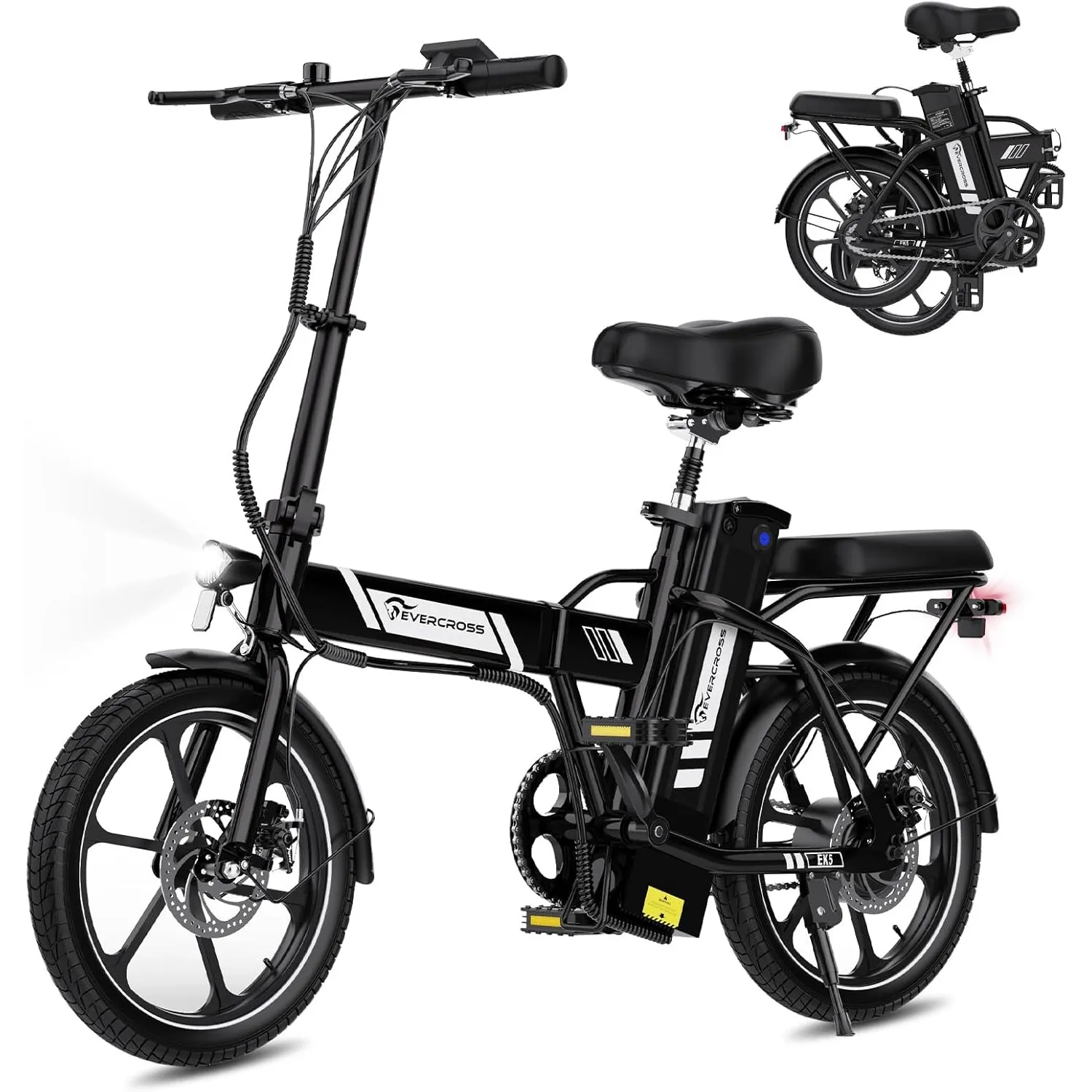 EVERCROSS Elektrofahrrad für Erwachsene, 250W E Bike,16''x 2.0/20" x 4.0 Fette Reifen, bis zu 25KM/H & 60-100km Reichwe…