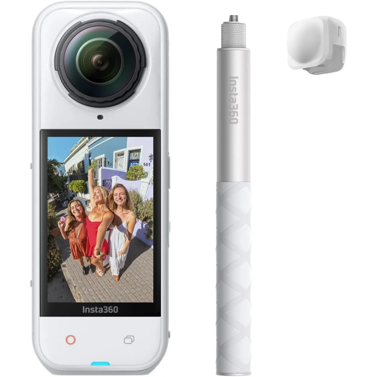 Insta360 X5 Auf Geht's-Bundle Satinweiß - wasserdichte 8K 360°-Kamera, Führend bei wenig Licht, Unsichtbarer Selfie-Sti…