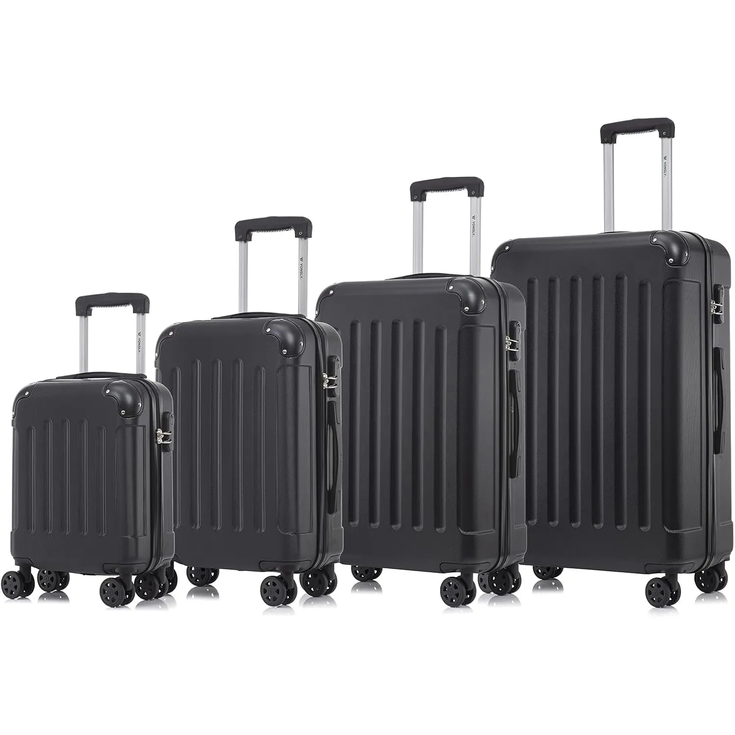 Koffer Suitcase Set, Trolley Reisekoffer, Rollkoffer Handgepäck, Kofferset, Gepäckset mit 4 Rollen 360°, Hartschalenrei…