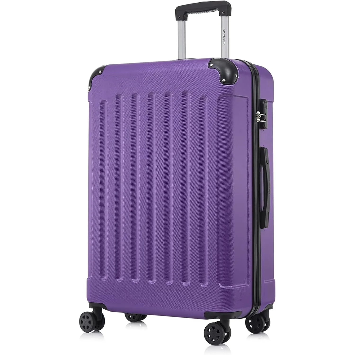 Koffer Suitcase XL Lila, Trolley Reisekoffer, Rollkoffer Handgepäck mit 4 Rollen 360°, Hartschalenreisekoffer, Zahlensc…