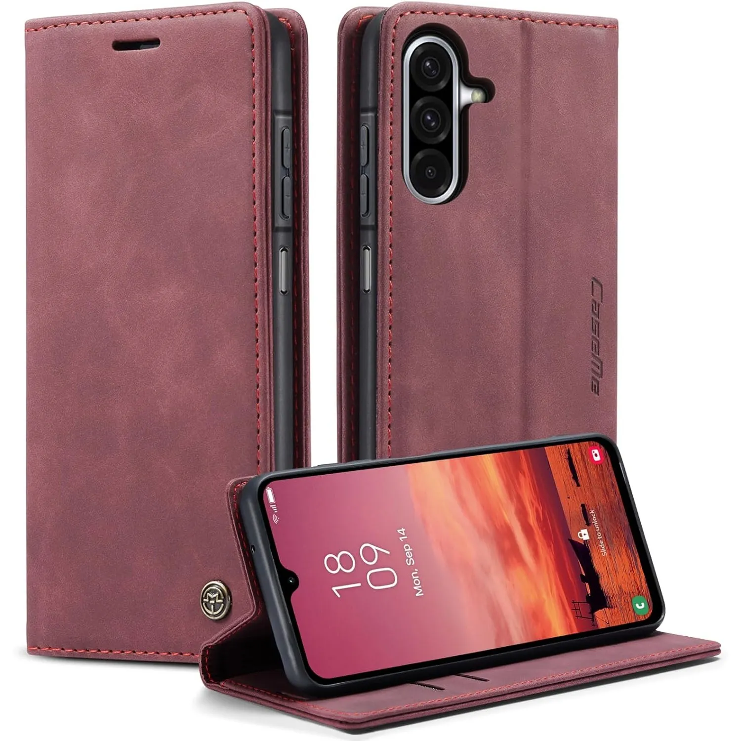 KZB für Samsung Galaxy A17 Hülle, Magnet Leder Klapphülle Stoßfest | Retro PU Leder, 2 Kartenfach, Standfunktion, Schut…