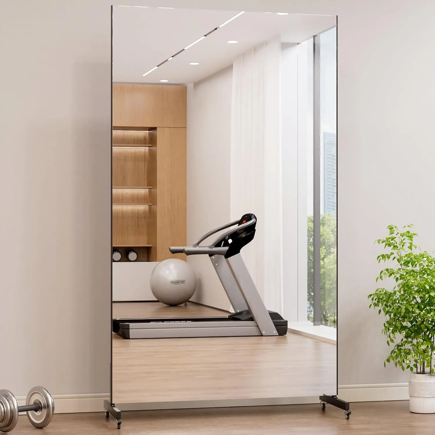 brisafe Ganzkörperspiegel 120x210cm, Unzerbrechlich, Schwarz