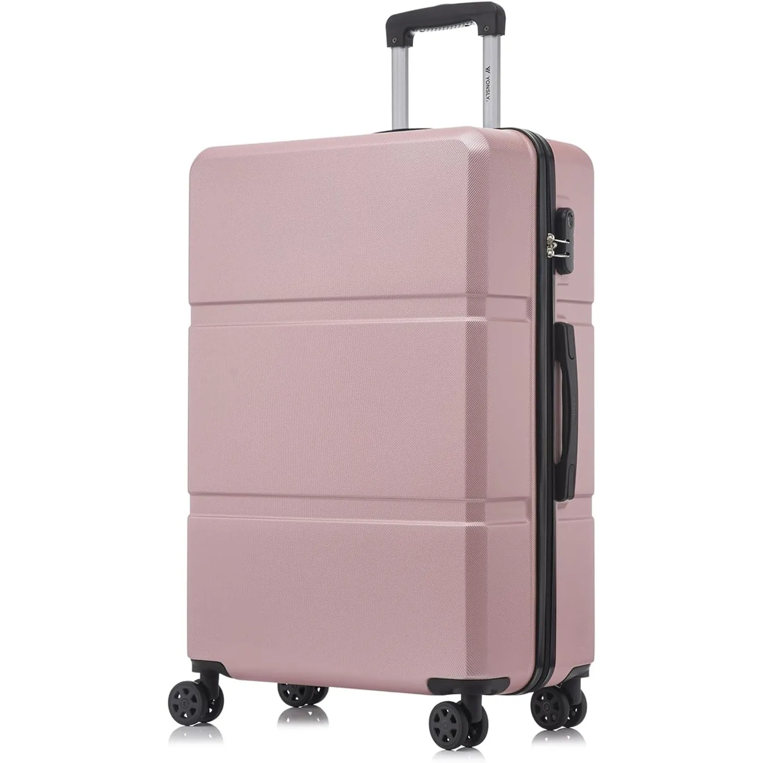 Trolley Reisekoffer Suitcase, Rollkoffer Handgepäck mit 4 Rollen 360°, Hartschalenreisekoffer, Zahlenschloss, Weicher G…