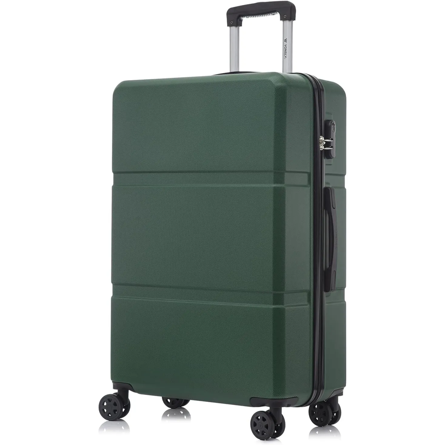 Trolley Reisekoffer Suitcase, Rollkoffer Handgepäck mit 4 Rollen 360°, Hartschalenreisekoffer, Zahlenschloss, Weicher G…