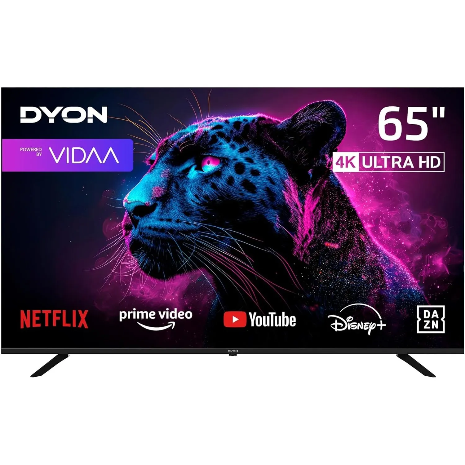 DYON Movie Smart 65 VX 65 Zoll 4K UHD Smart Fernseher mit HDR10 | VIDAA OS, Prime Video, Netflix, YouTube, DAZN, waipu.…