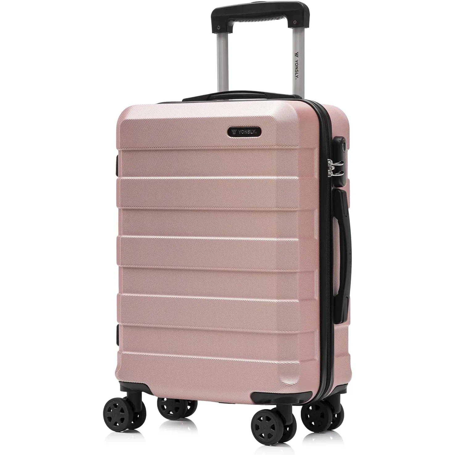 Trolley Reisekoffer, Rollkoffer Handgepäck, Kabinenkoffer, Travel Suitcase Hartschalenreisekoffer mit 4 Rollen 360°, Za…