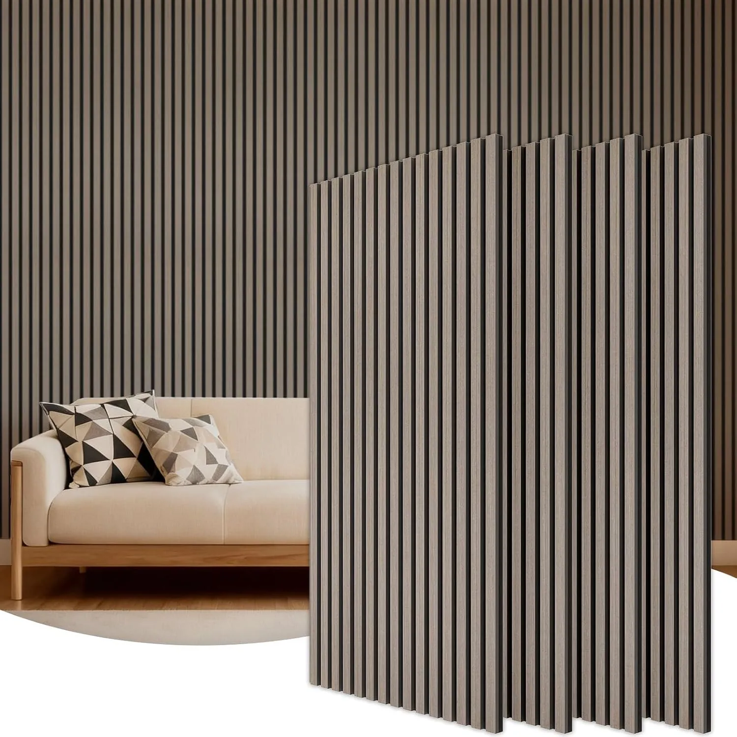 TONOR Holz-Wandpaneele für Innenwand-Deko – 4er-Pack, 120 × 60 cm