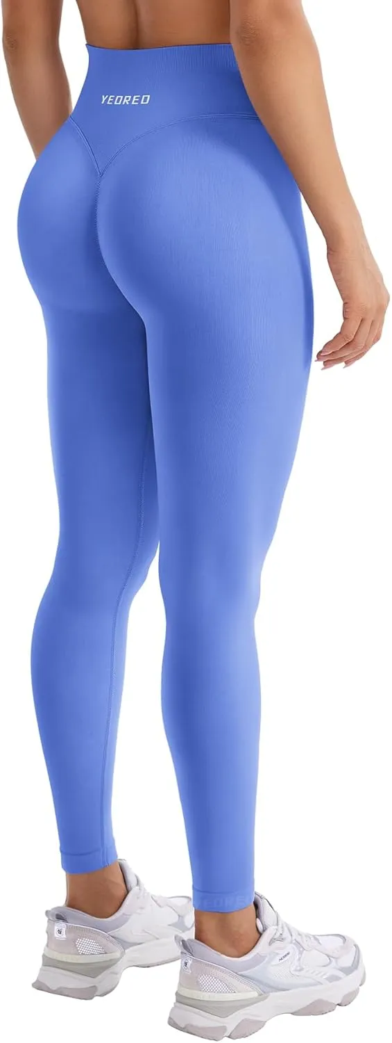 YEOREO Damen Sport Leggings Invisible Scrunch Butt Gym Leggings Hoch Taille Yoga Legging Booty Workout Leggings Booty L…
