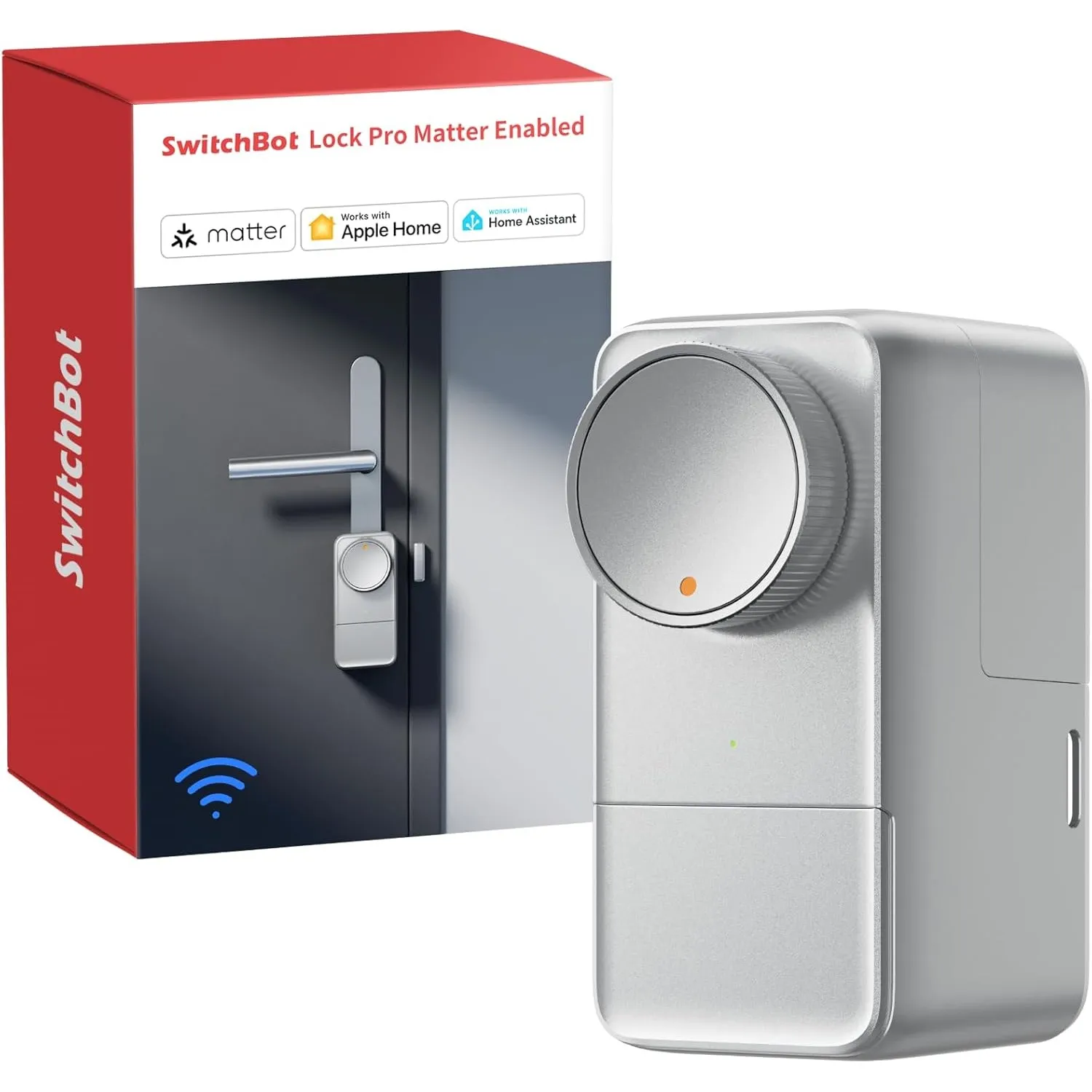 SwitchBot WLAN Smart Lock Pro Mit Aufladbarem Akku, Matter Over WiFi, Elektronisches Türschloss, schnell an deinem vorh…